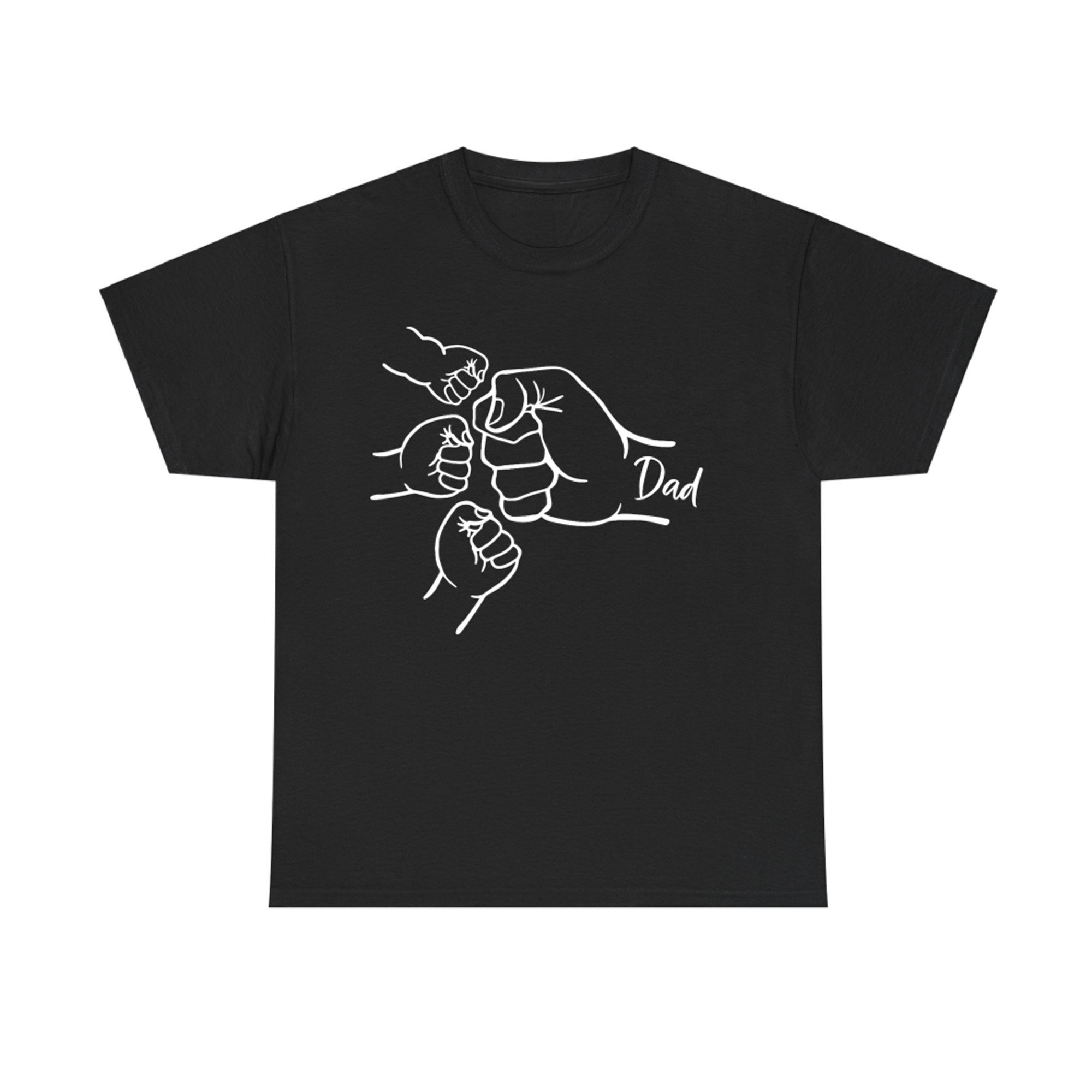 Fist Bump Dad Of Three Father Of Daddy Happy Father's Day T-Shirt