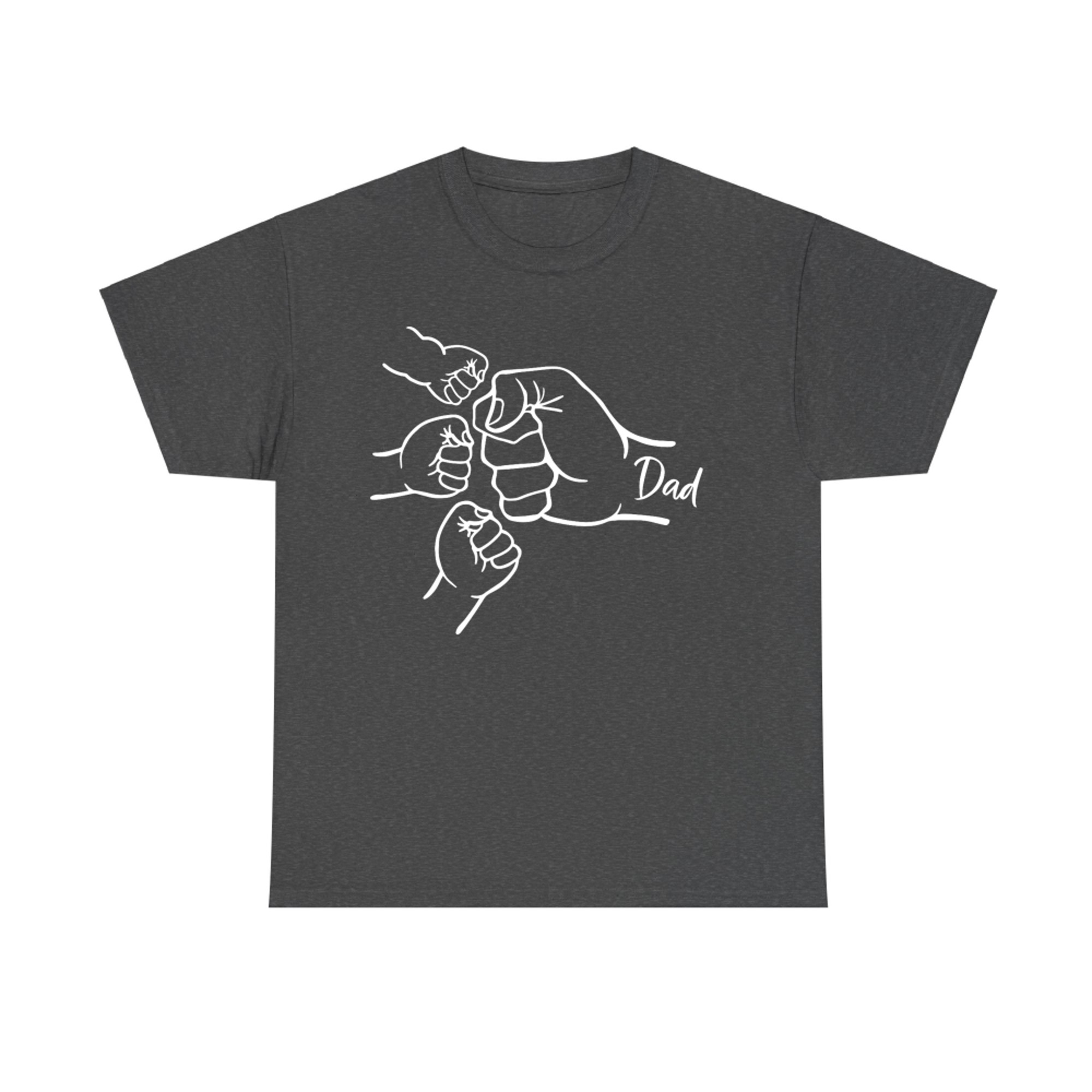 Fist Bump Dad Of Three Father Of Daddy Happy Father's Day T-Shirt