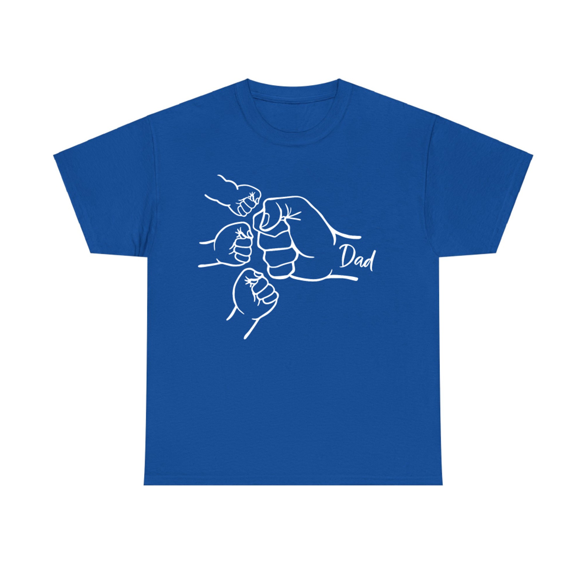 Fist Bump Dad Of Three Father Of Daddy Happy Father's Day T-Shirt