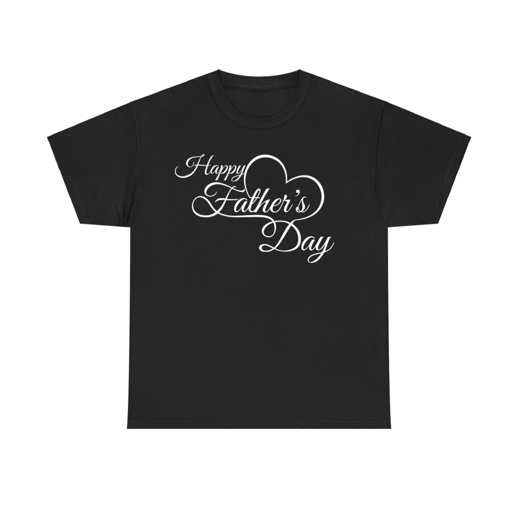 Happy Father's Day Script Minimalist Heart T-Shirt