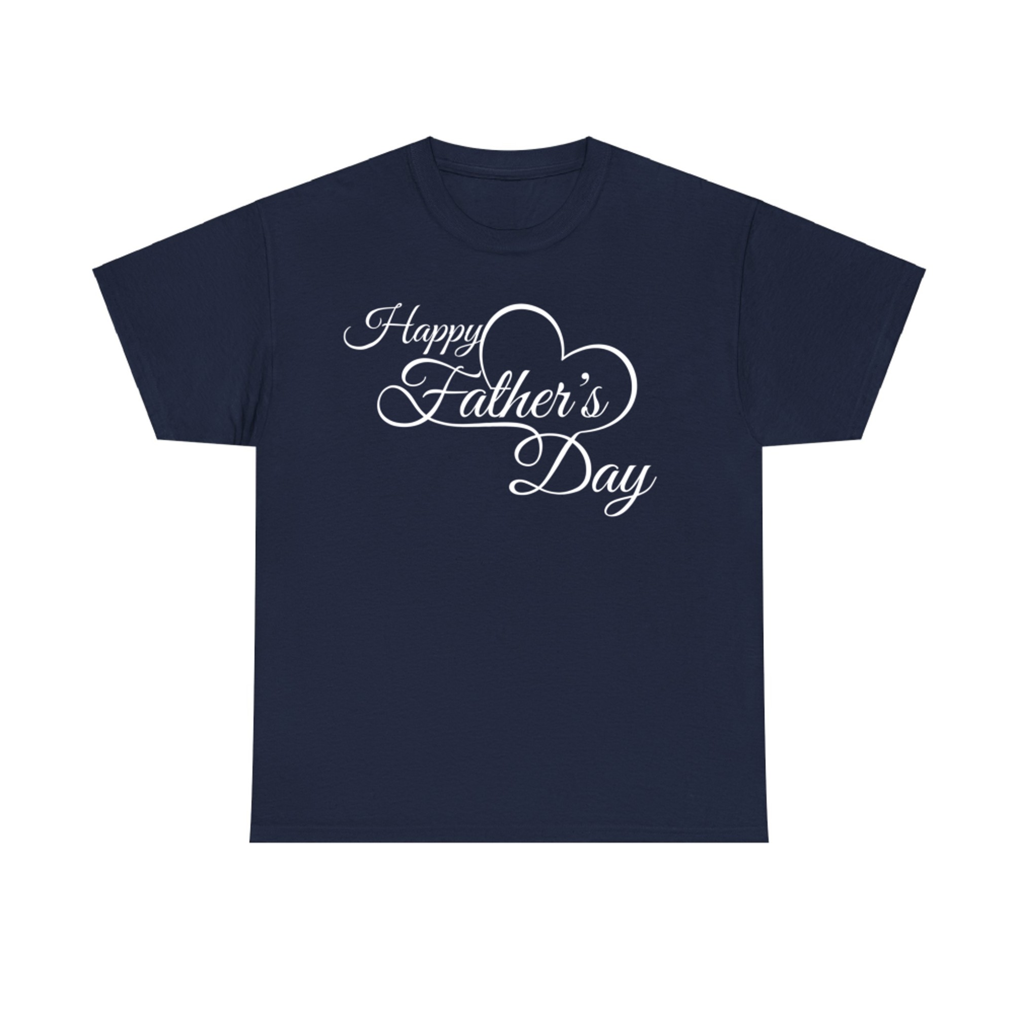 Happy Father's Day Script Minimalist Heart T-Shirt