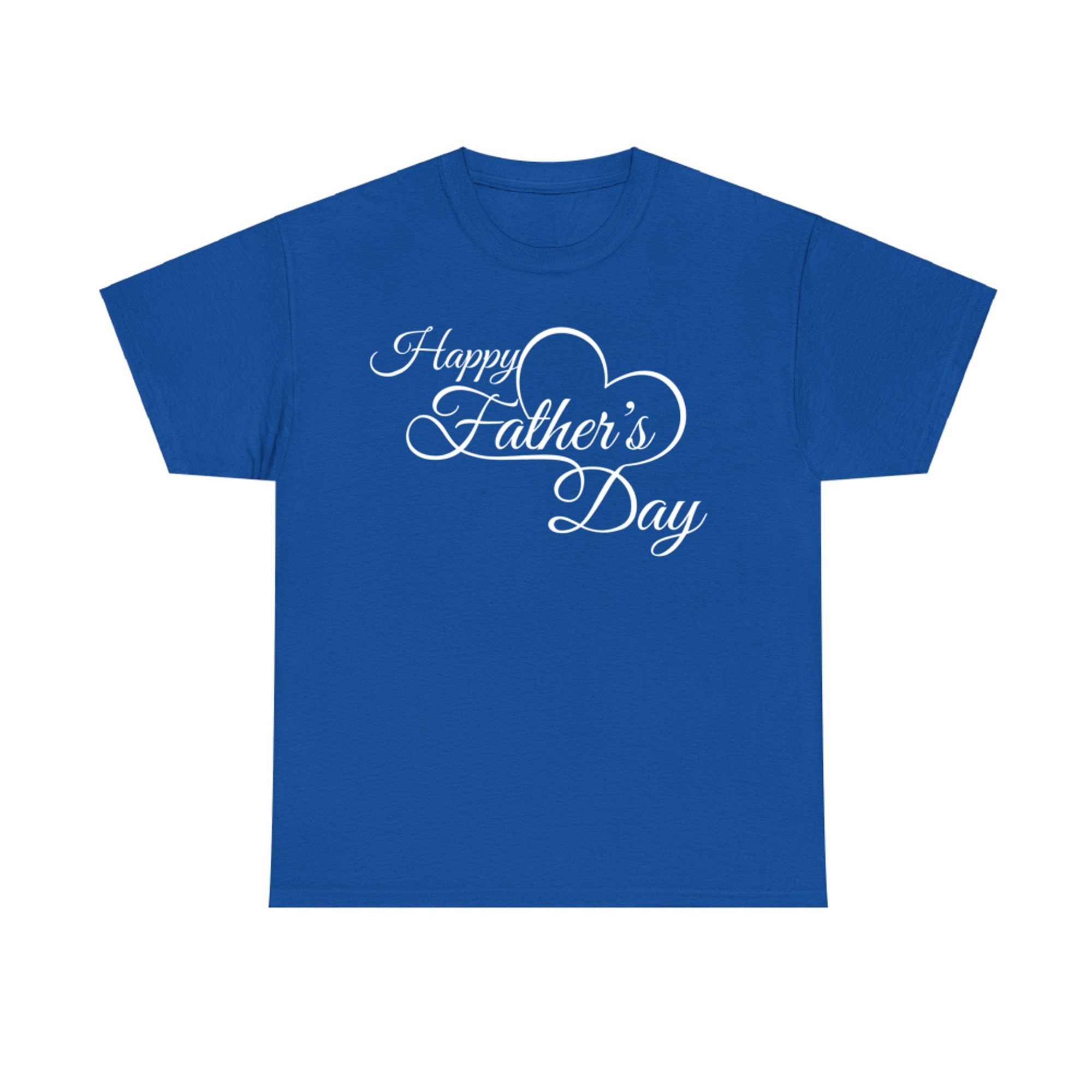 Happy Father's Day Script Minimalist Heart T-Shirt