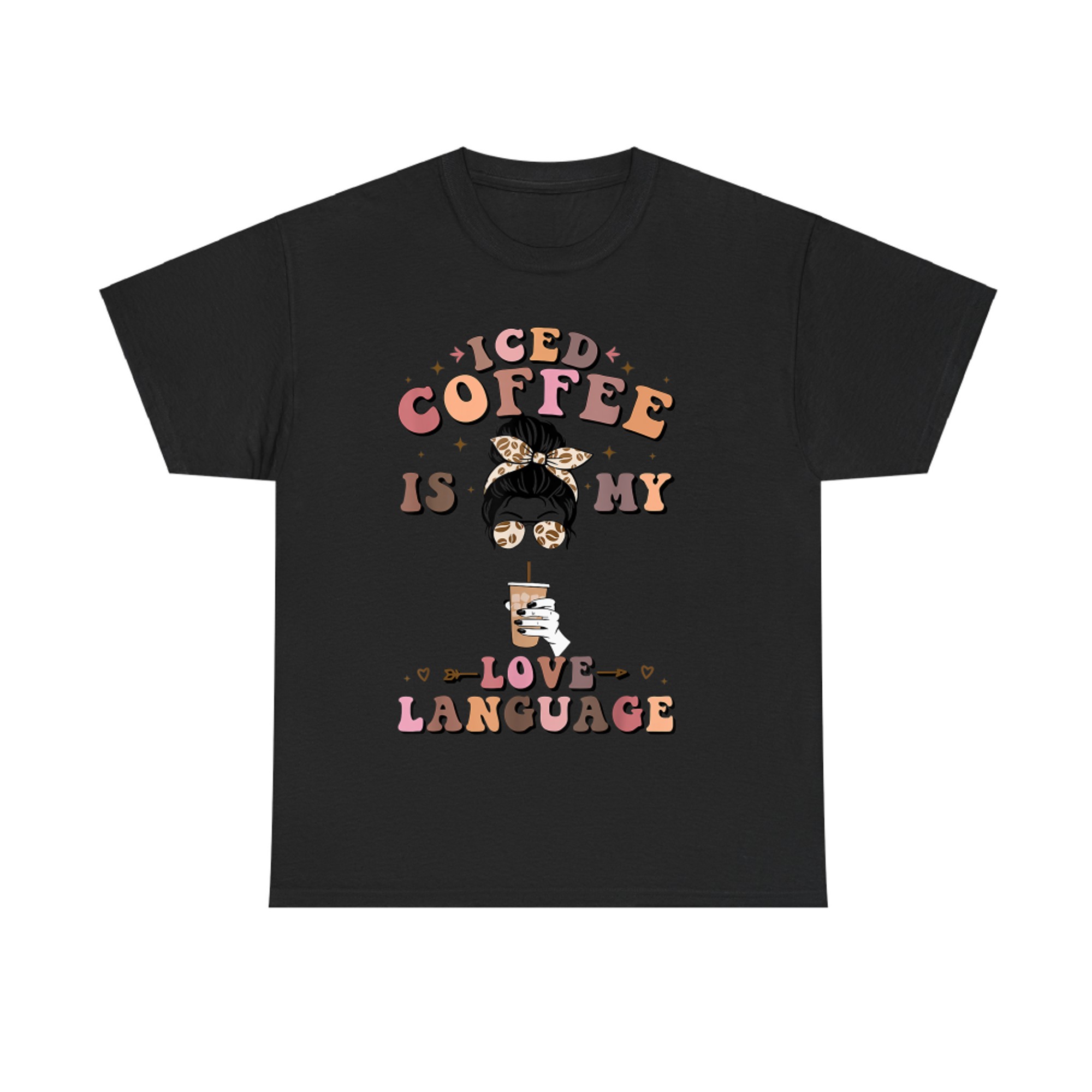 Iced Coffee Is My Love Language Coffee Retro Quote T-Shirt