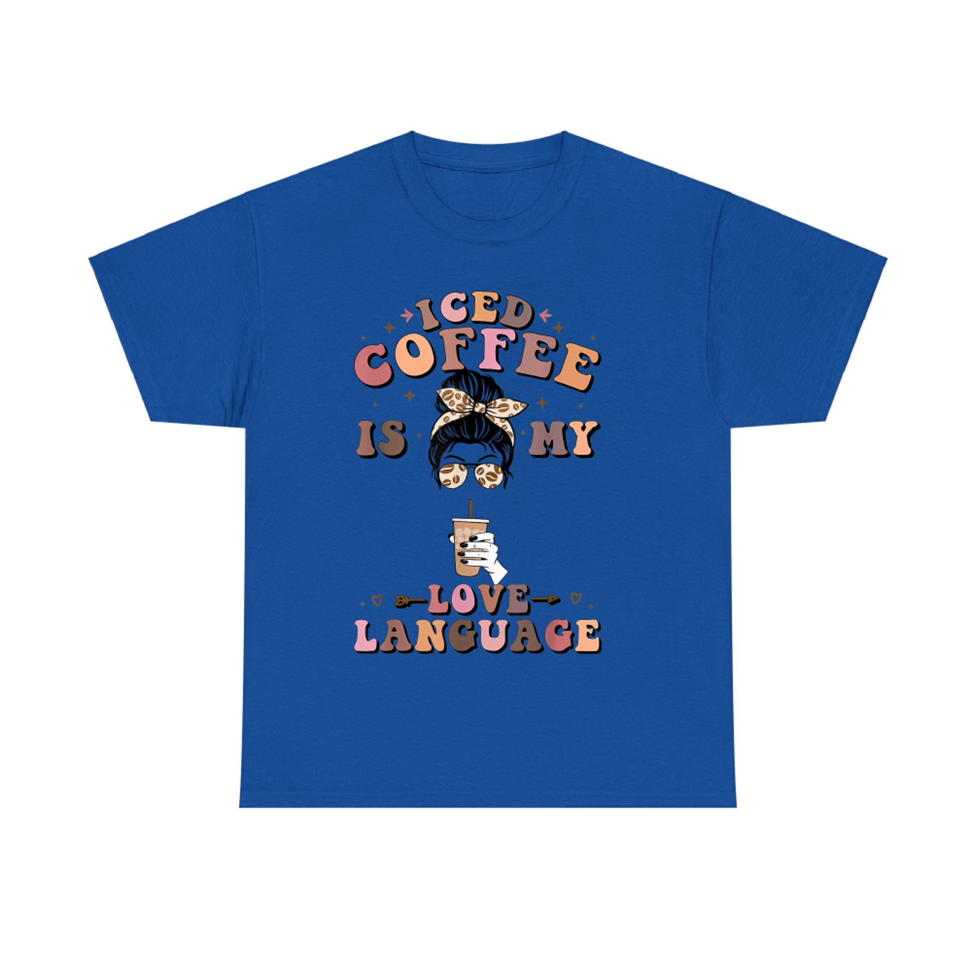 Iced Coffee Is My Love Language Coffee Retro Quote T-Shirt