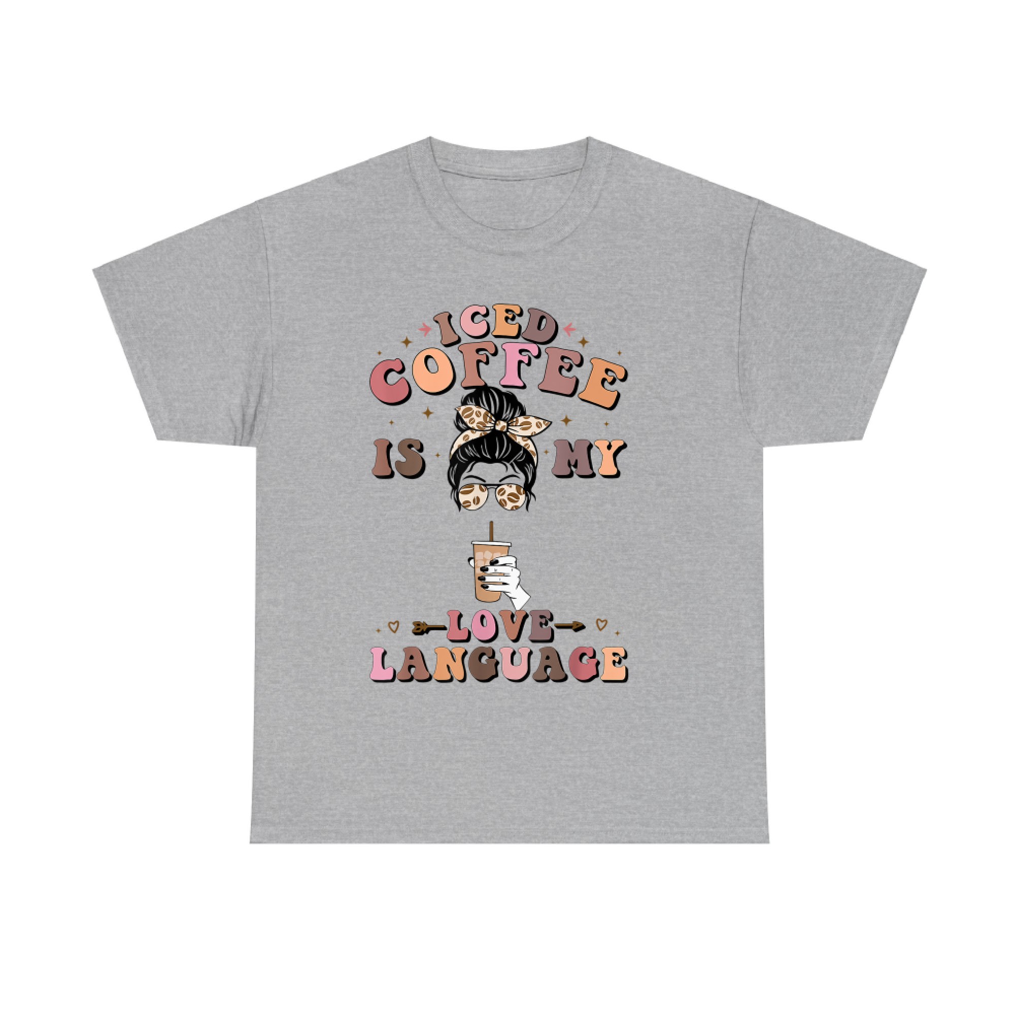 Iced Coffee Is My Love Language Coffee Retro Quote T-Shirt
