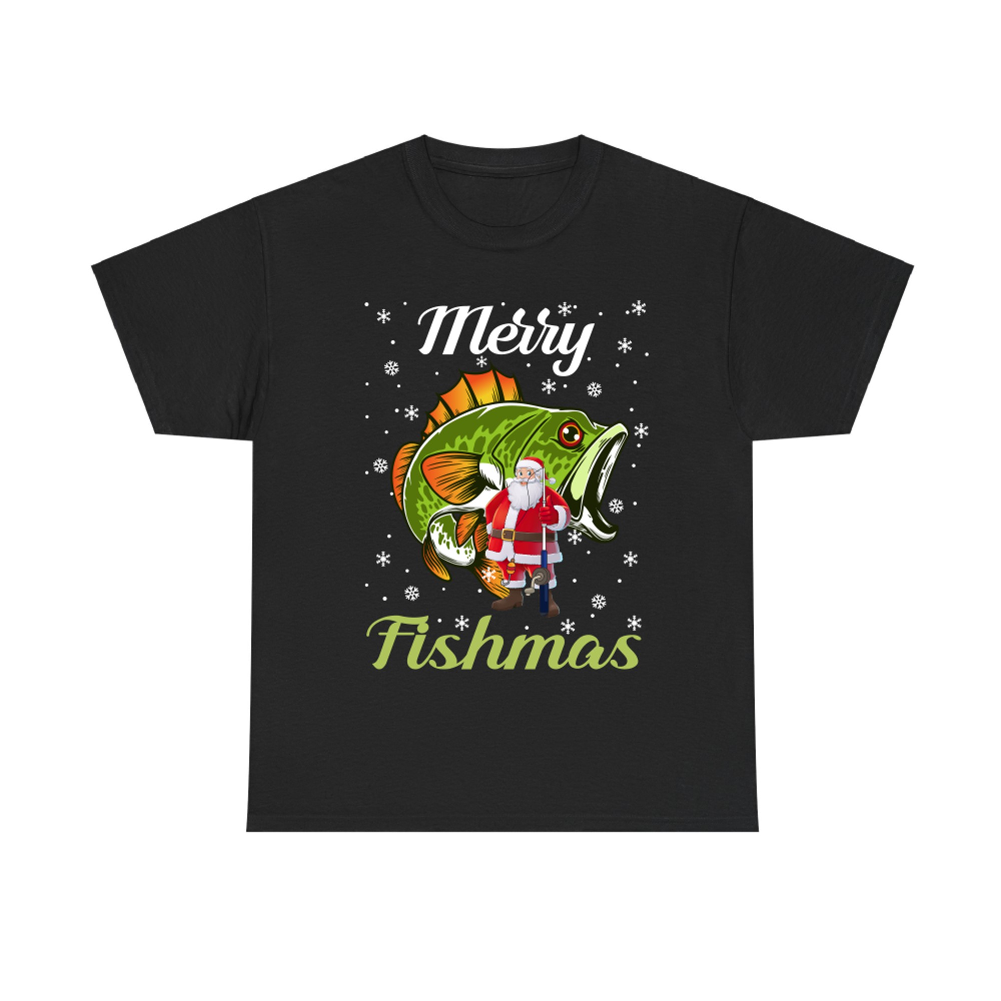 Merry Fishmas Funny Santa Claus Fishing Christmas Fish