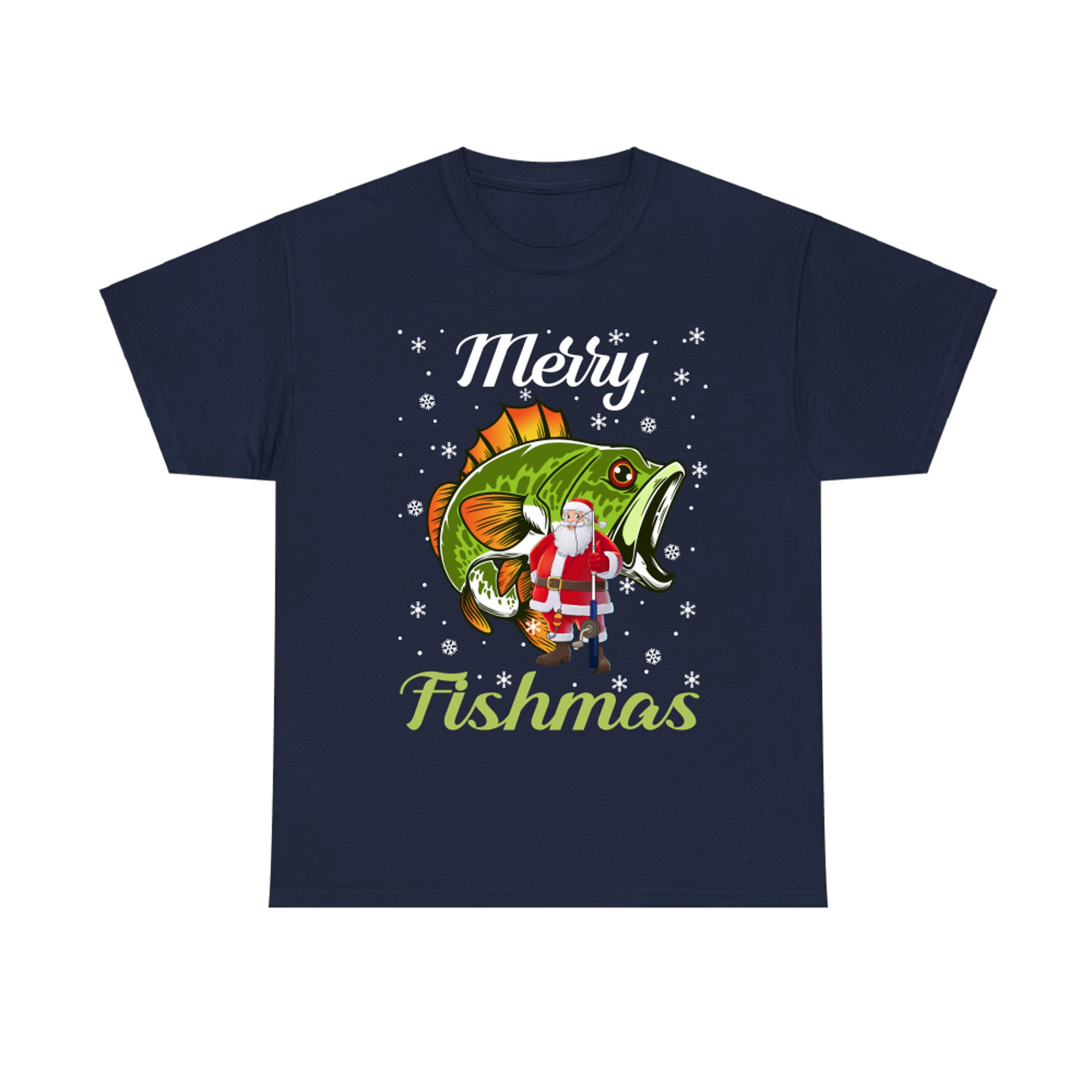 Merry Fishmas Funny Santa Claus Fishing Christmas Fish