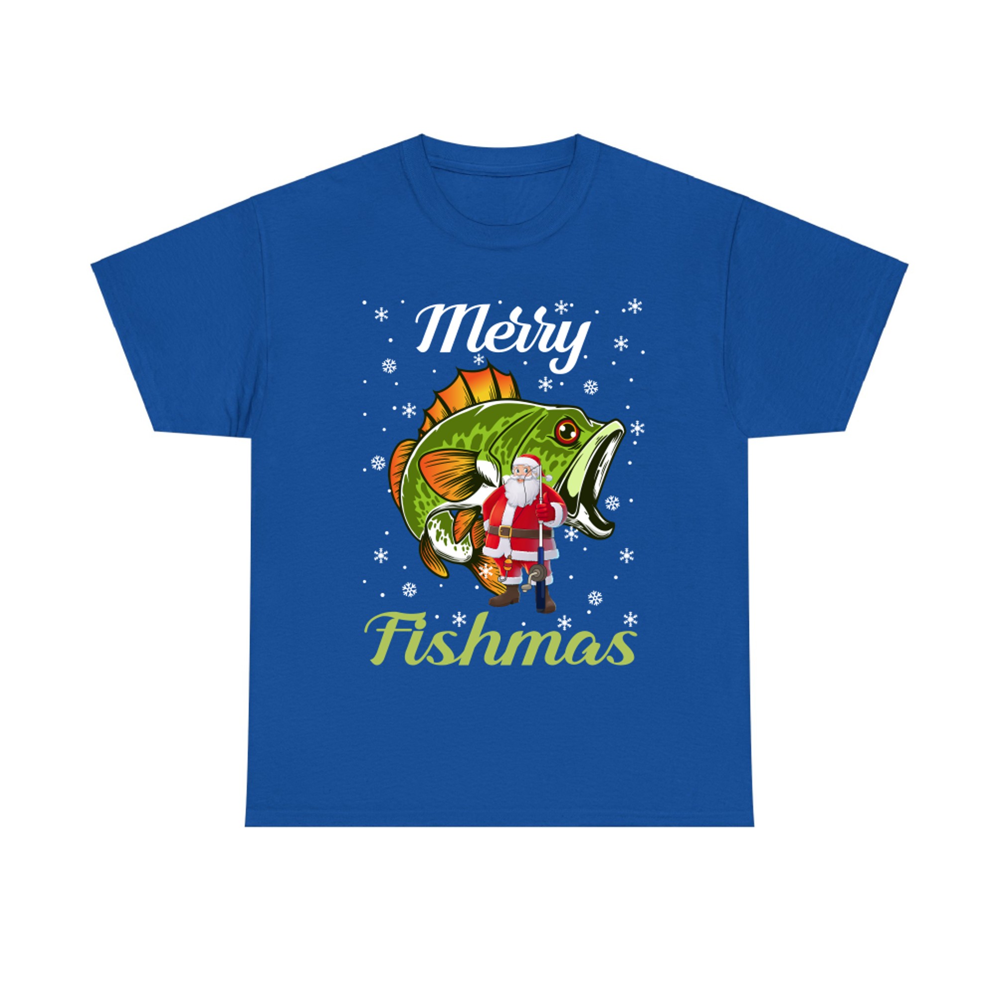 Merry Fishmas Funny Santa Claus Fishing Christmas Fish