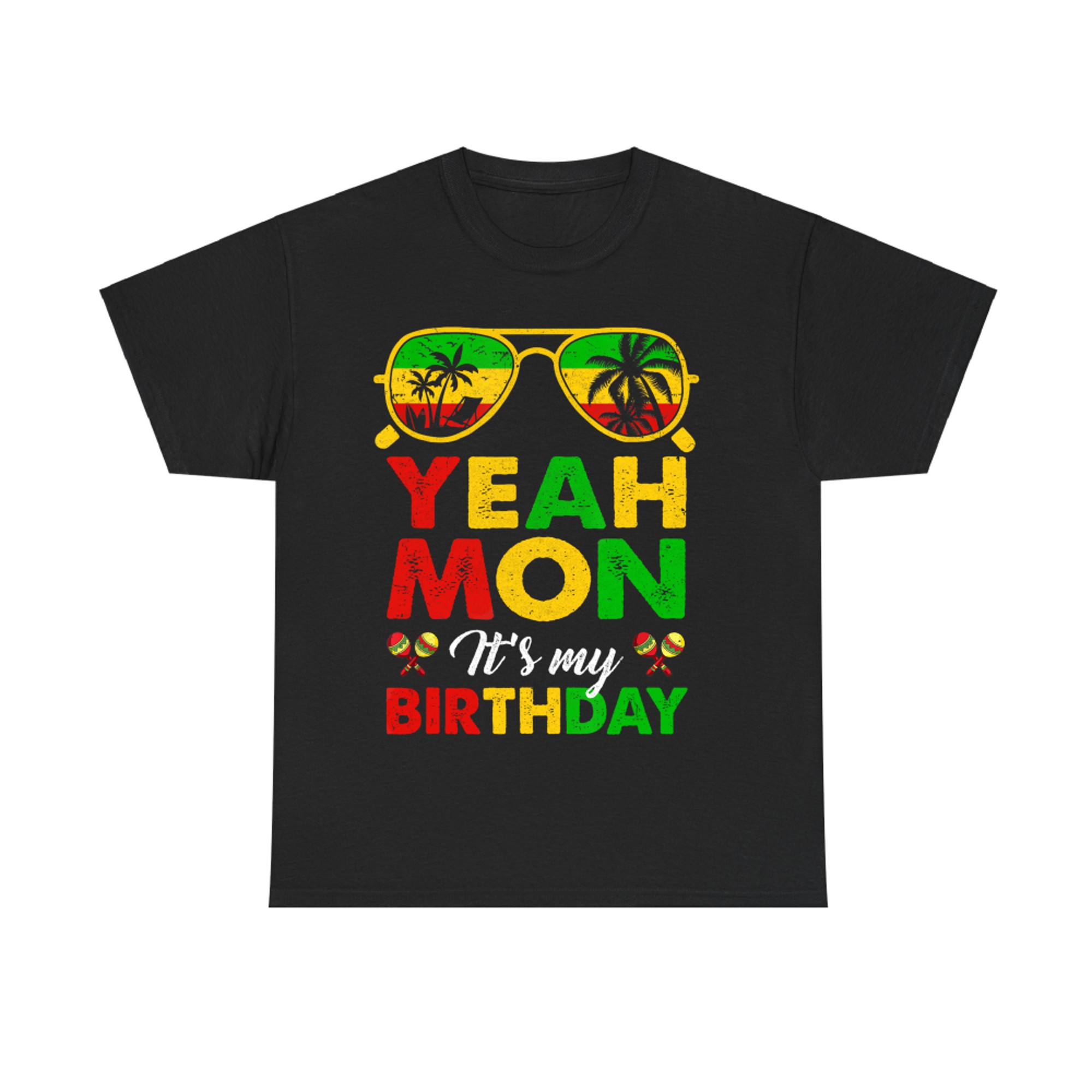 Yeah Mon Birthday Design Reggae Jamaica Themed Party T-Shirt