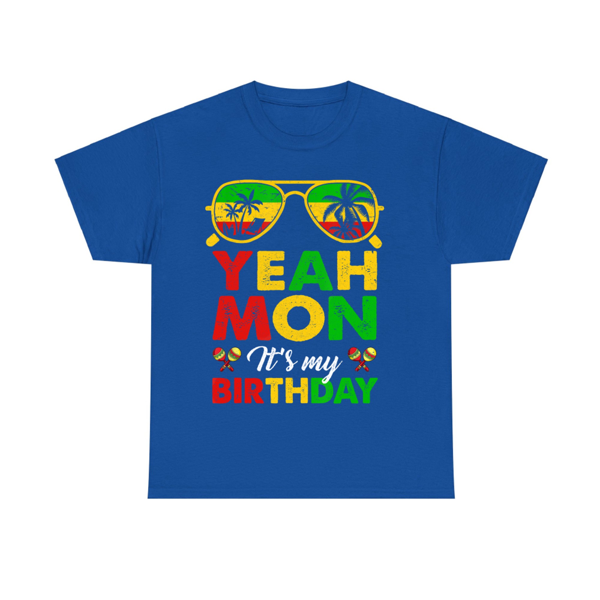Yeah Mon Birthday Design Reggae Jamaica Themed Party T-Shirt