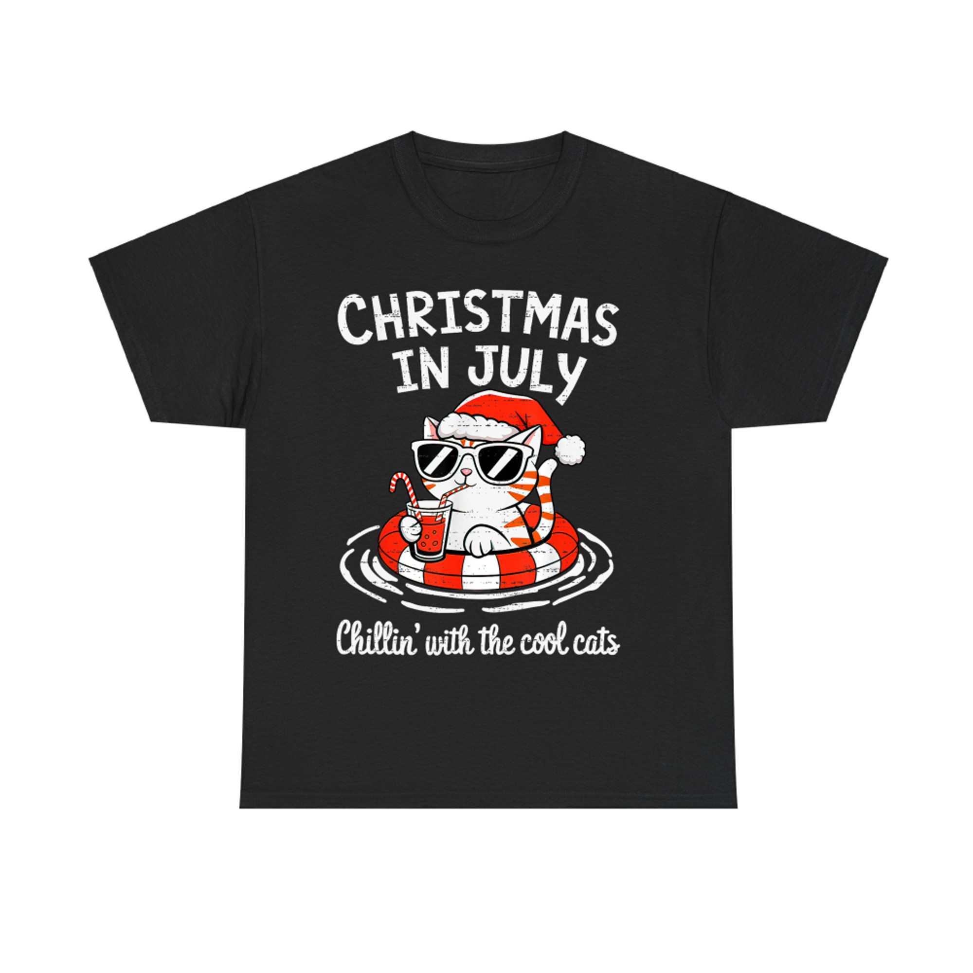 Christmas in July Chillin With The Cool Cats Xmas Summer T-Shirt