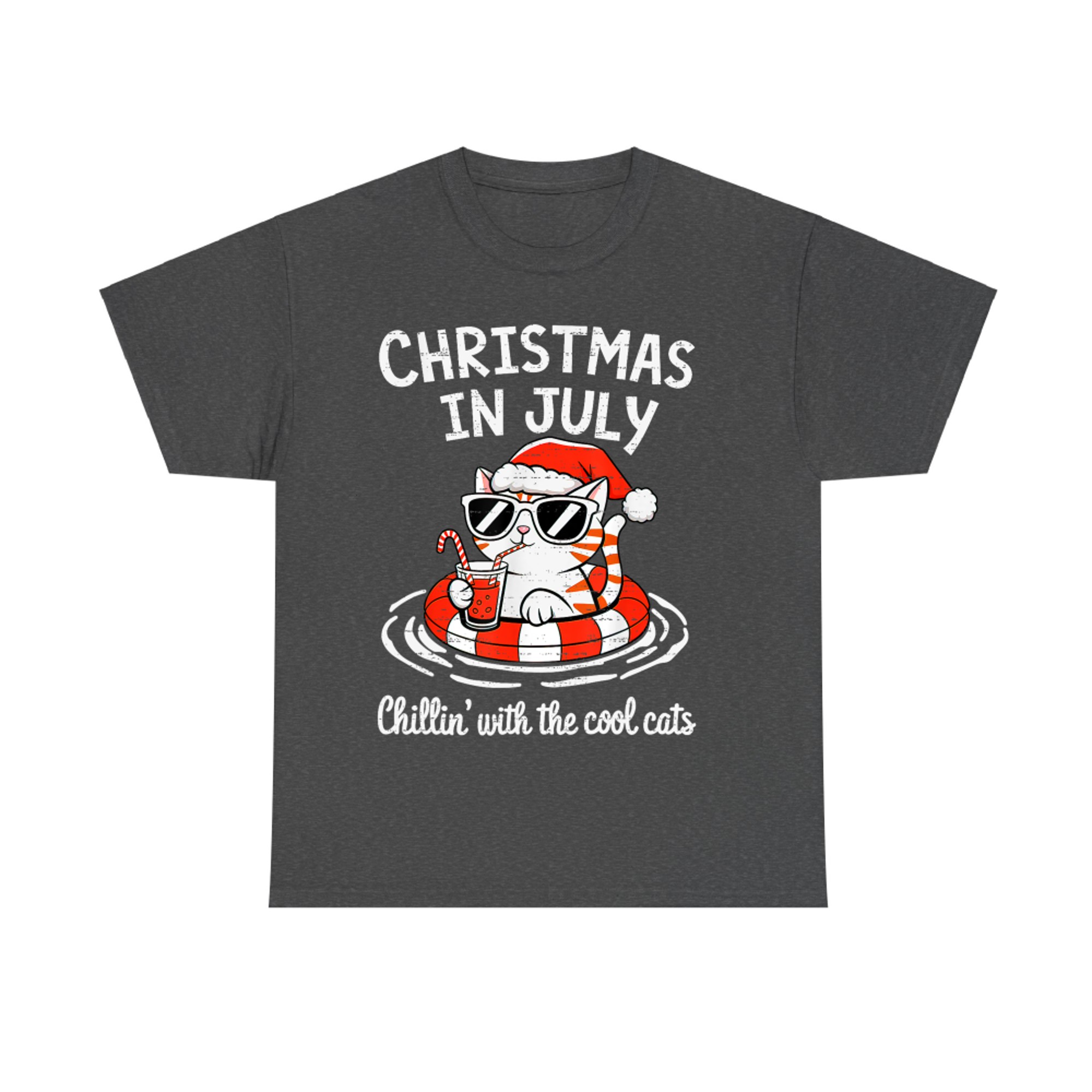 Christmas in July Chillin With The Cool Cats Xmas Summer T-Shirt