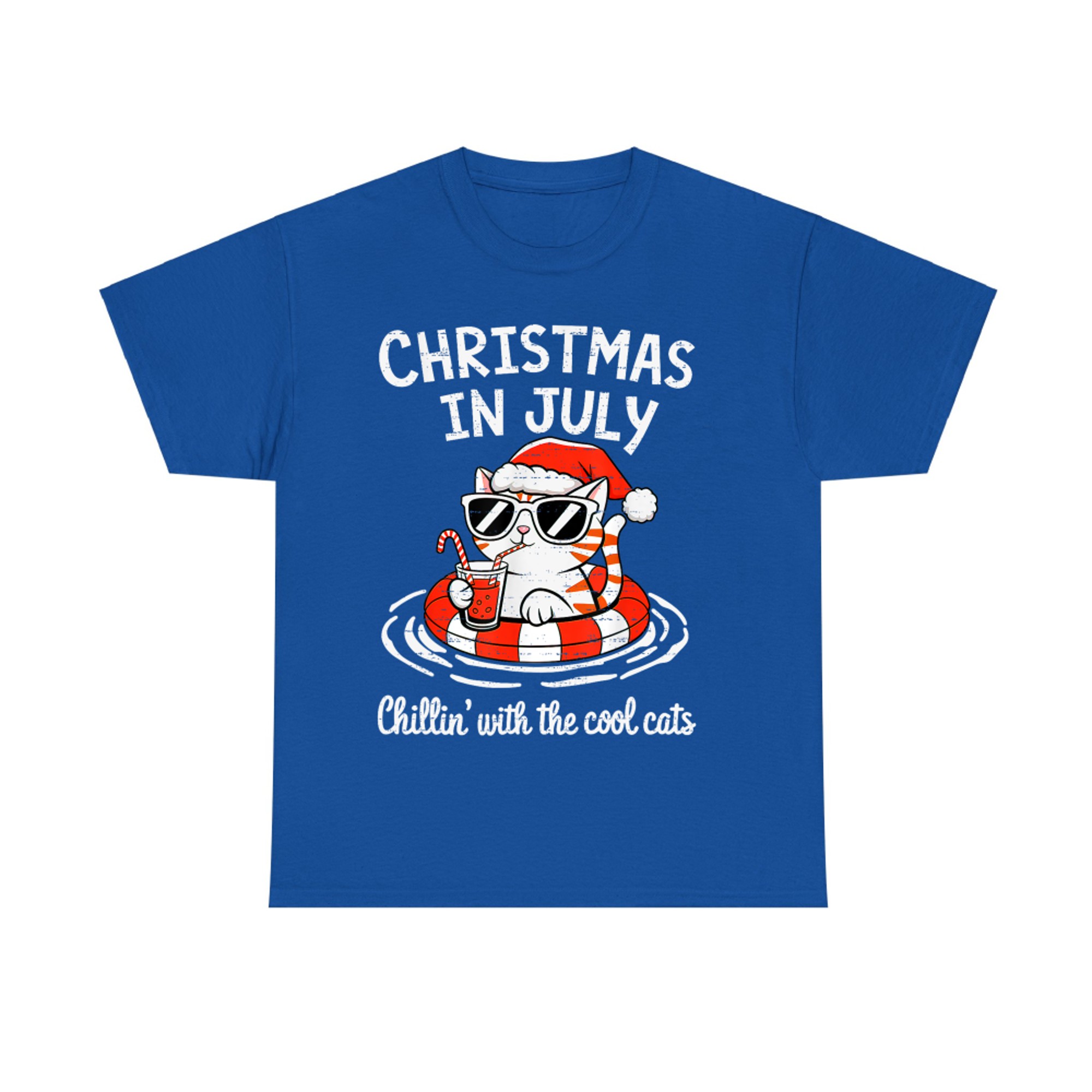 Christmas in July Chillin With The Cool Cats Xmas Summer T-Shirt