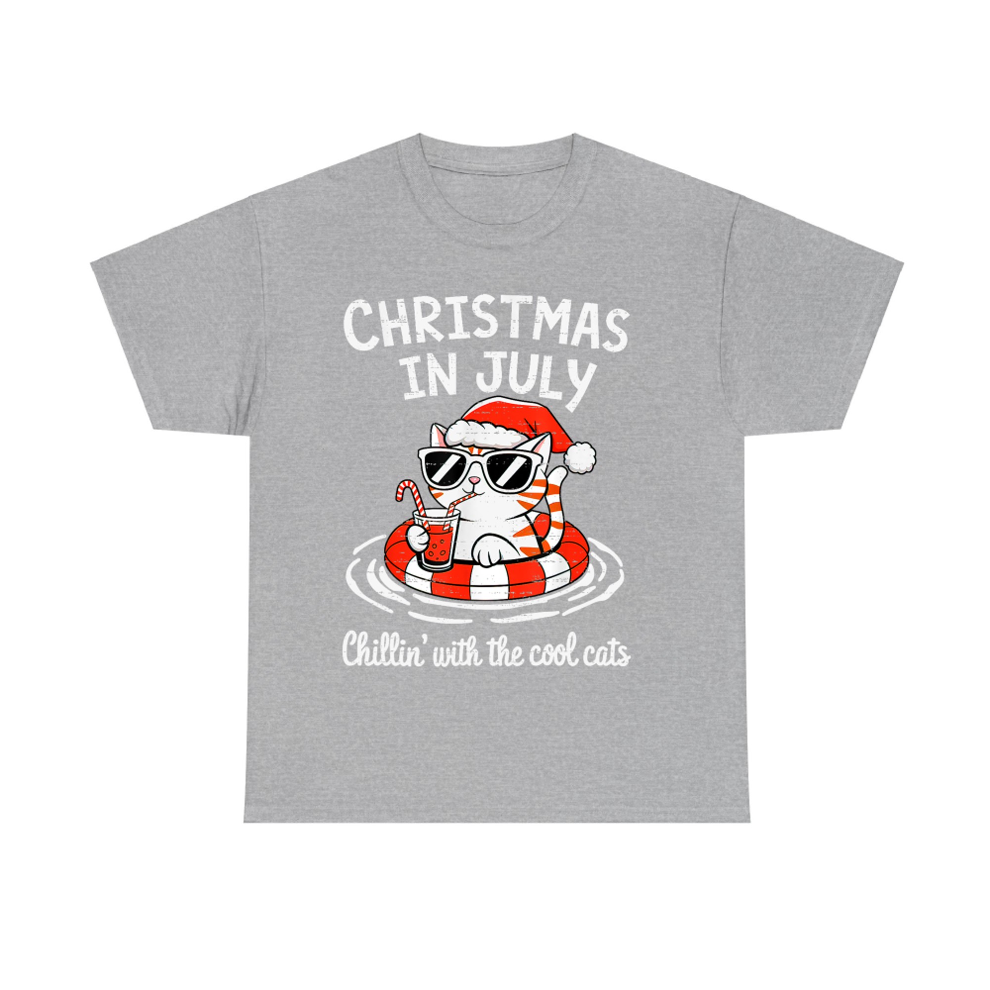 Christmas in July Chillin With The Cool Cats Xmas Summer T-Shirt