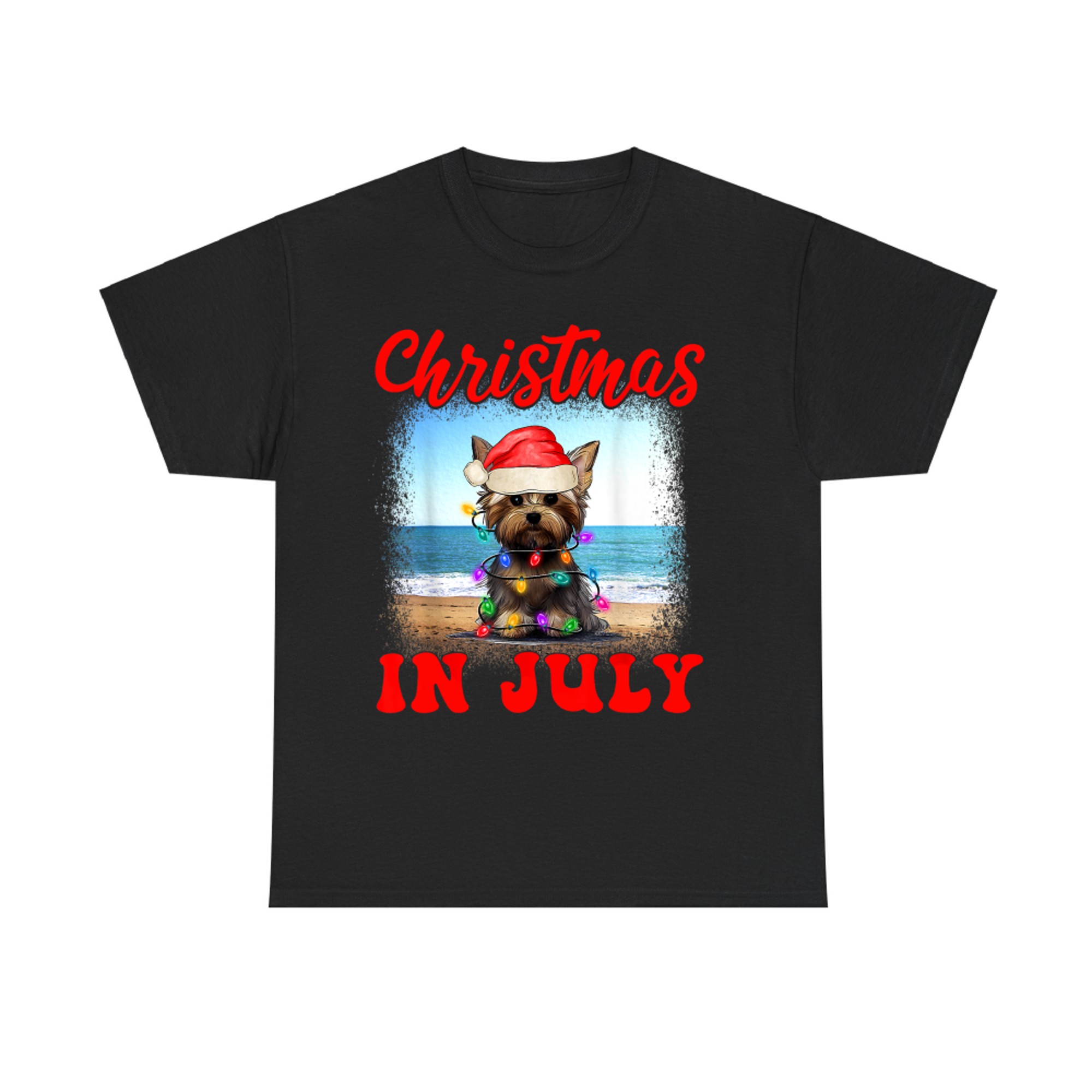 Christmas in July Dog Lover Xmas Funny Yorkie Mom Summer T-Shirt
