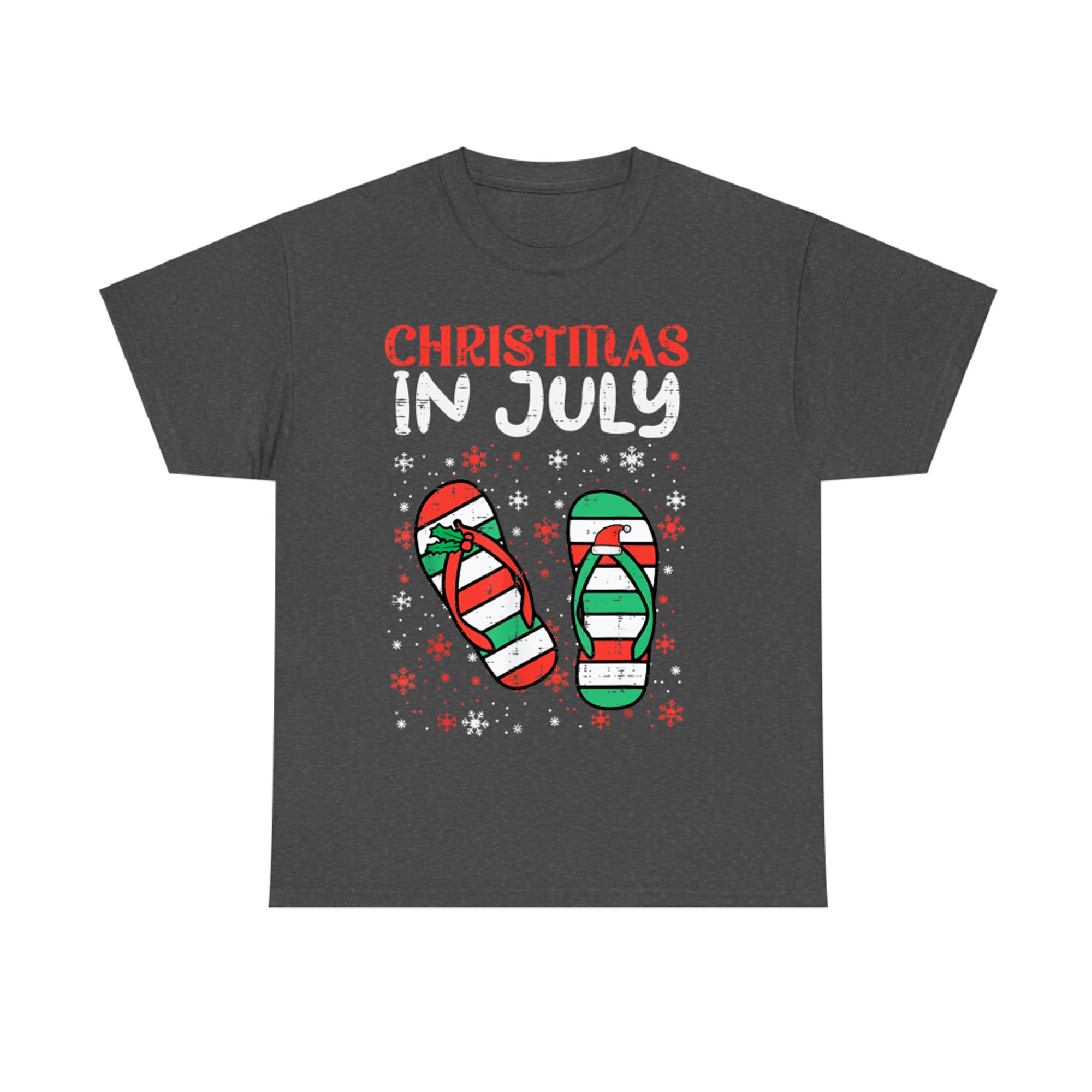 Christmas In July Flip Flops Beach Summer T-Shirt