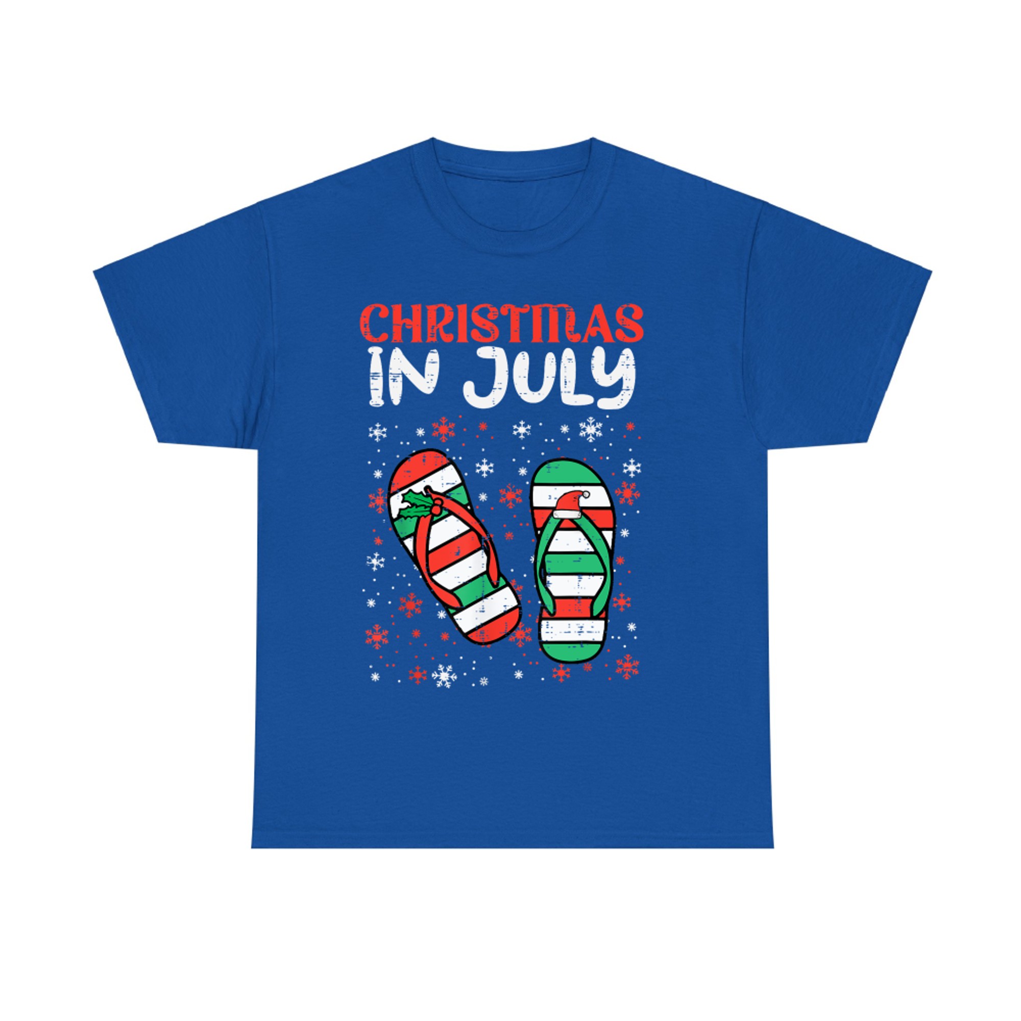 Christmas In July Flip Flops Beach Summer T-Shirt