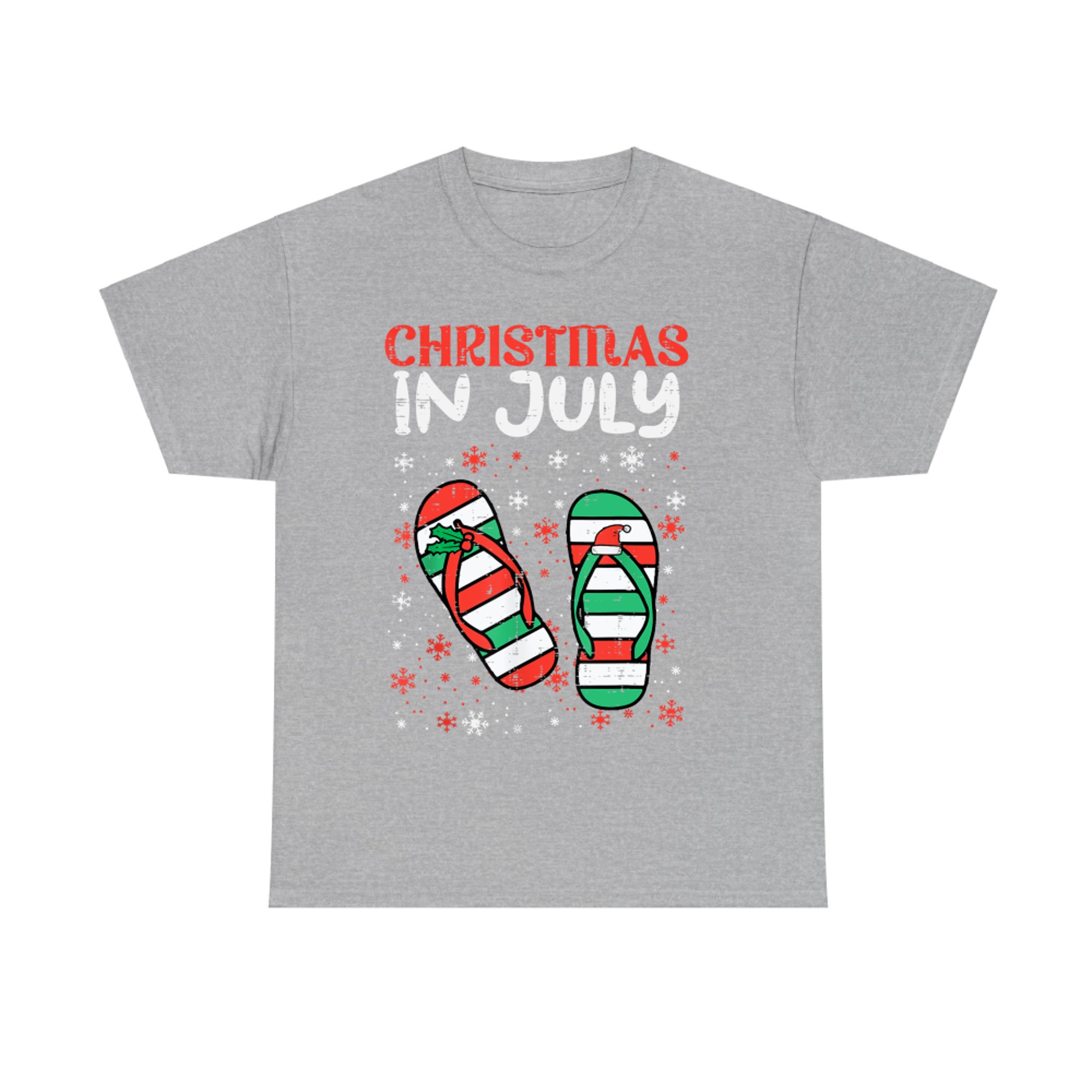 Christmas In July Flip Flops Beach Summer T-Shirt