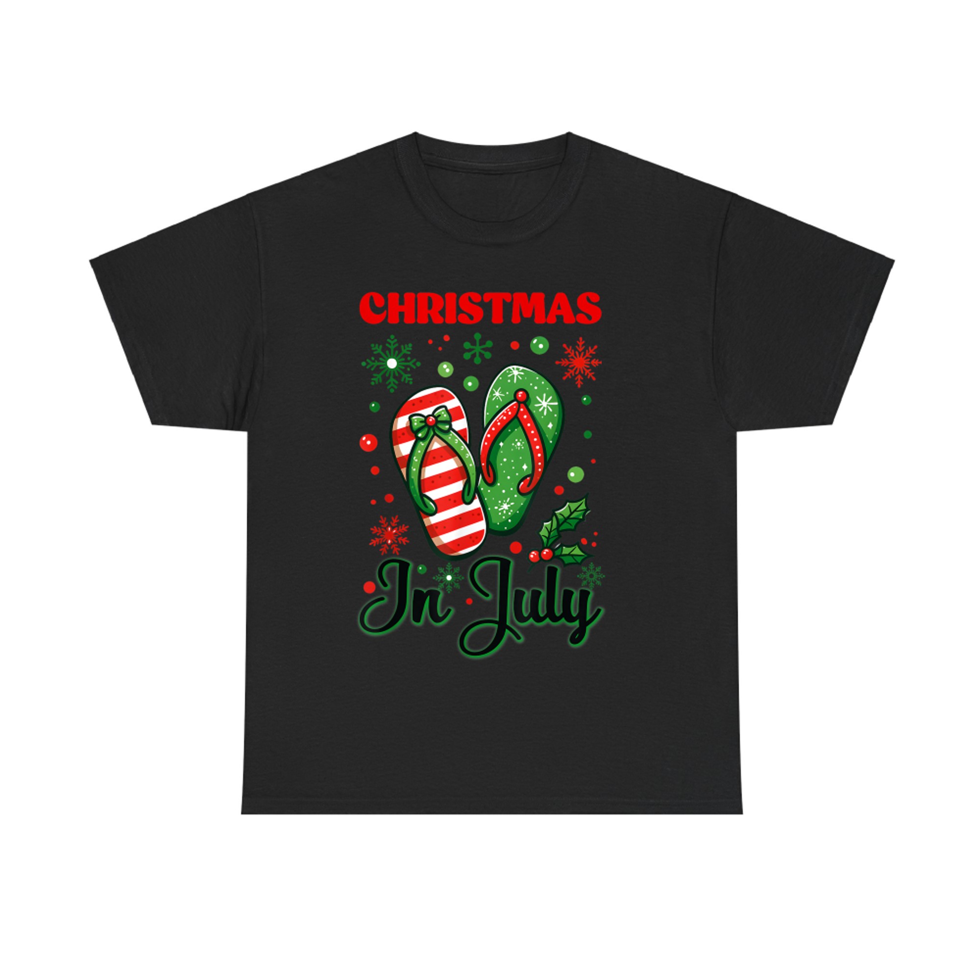 Christmas In July Flip Flops Xmas Flip Flops Summer T-Shirt