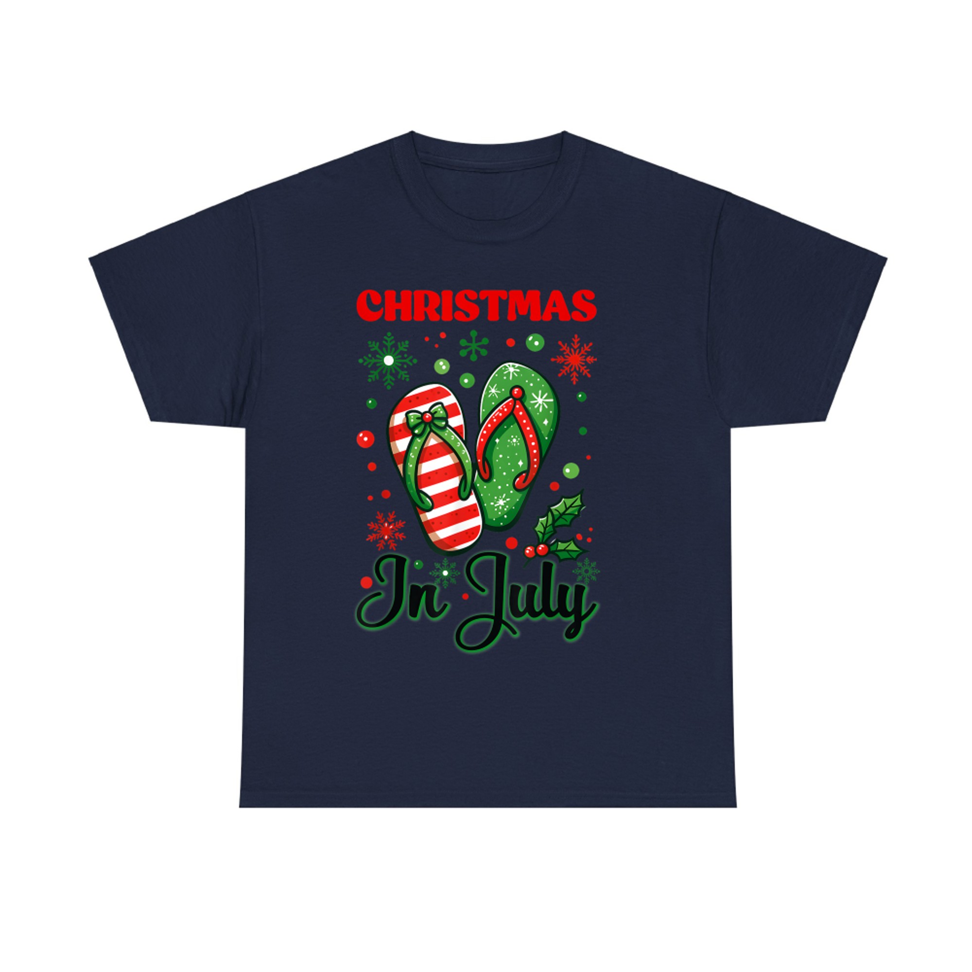 Christmas In July Flip Flops Xmas Flip Flops Summer T-Shirt