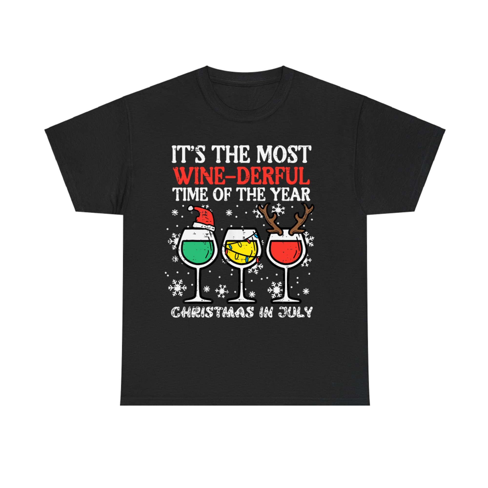 Christmas In July Most Winederful Time Funny Xmas Mom Women T-Shirt