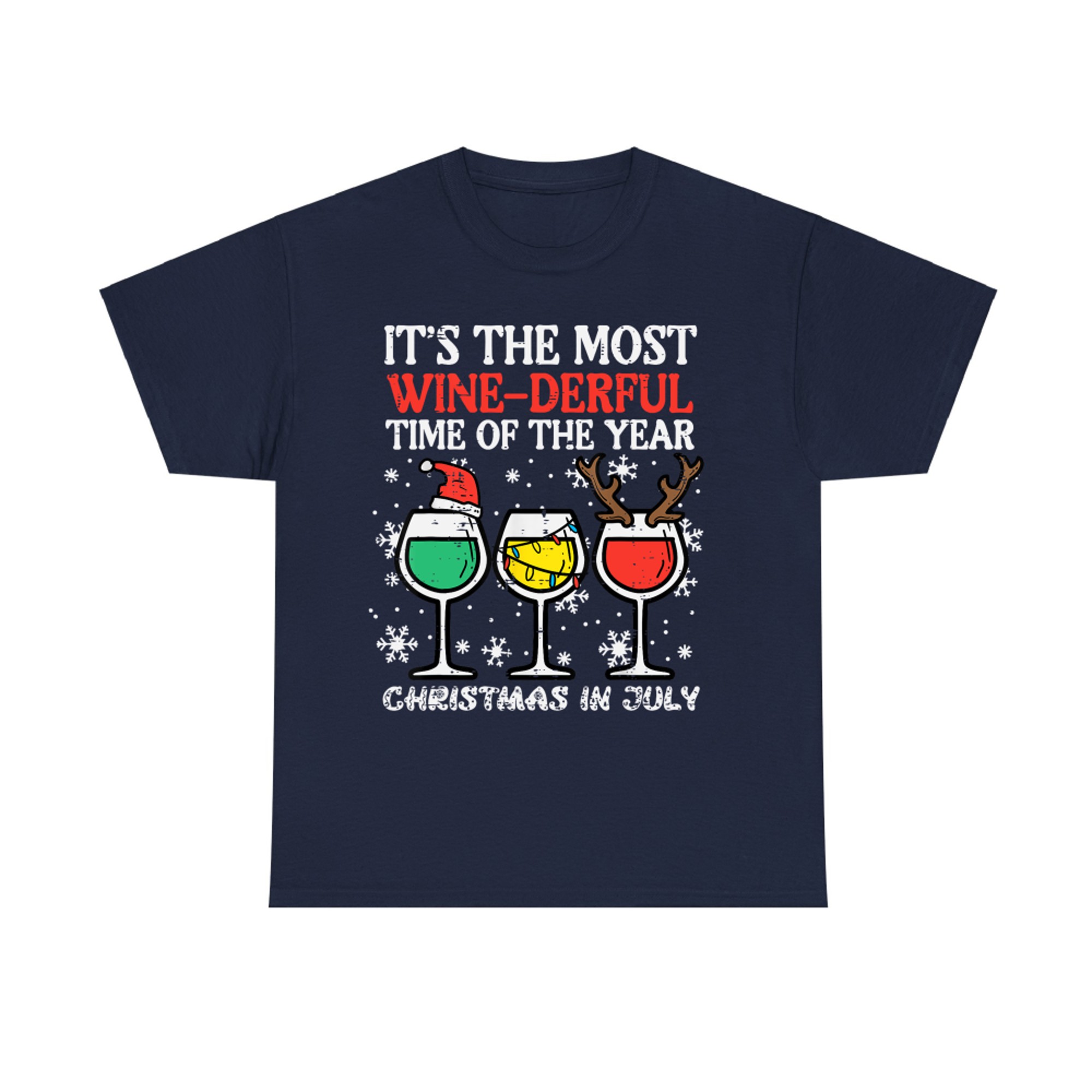 Christmas In July Most Winederful Time Funny Xmas Mom Women T-Shirt