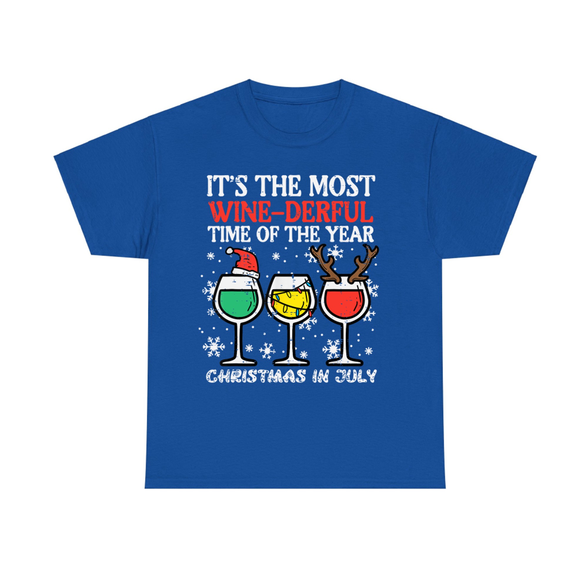 Christmas In July Most Winederful Time Funny Xmas Mom Women T-Shirt