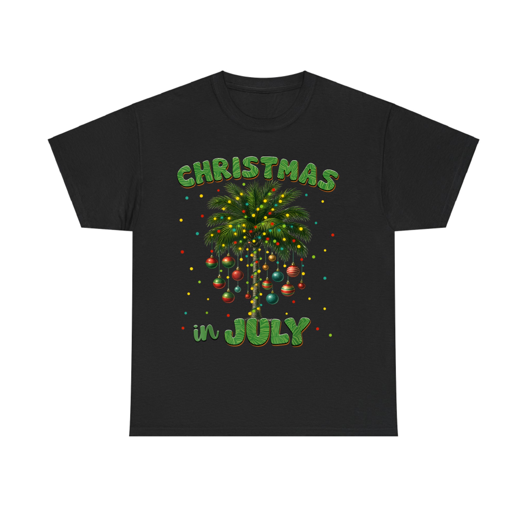 Christmas In July Palm Tree Hawaii Beach Summer Vacation T-Shirt