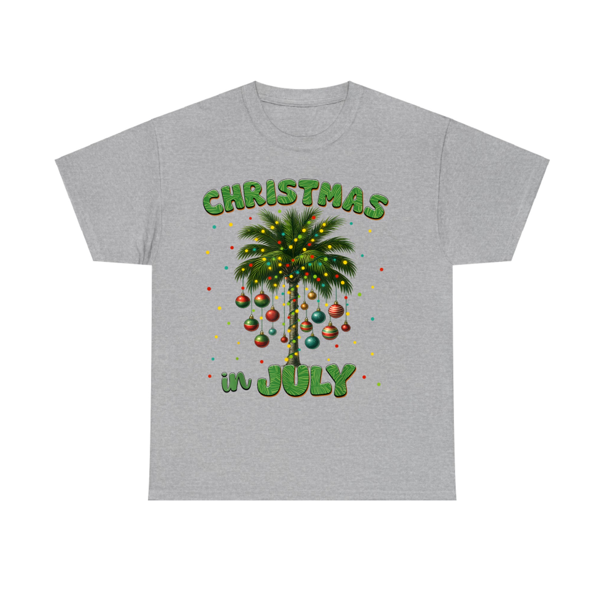 Christmas In July Palm Tree Hawaii Beach Summer Vacation T-Shirt