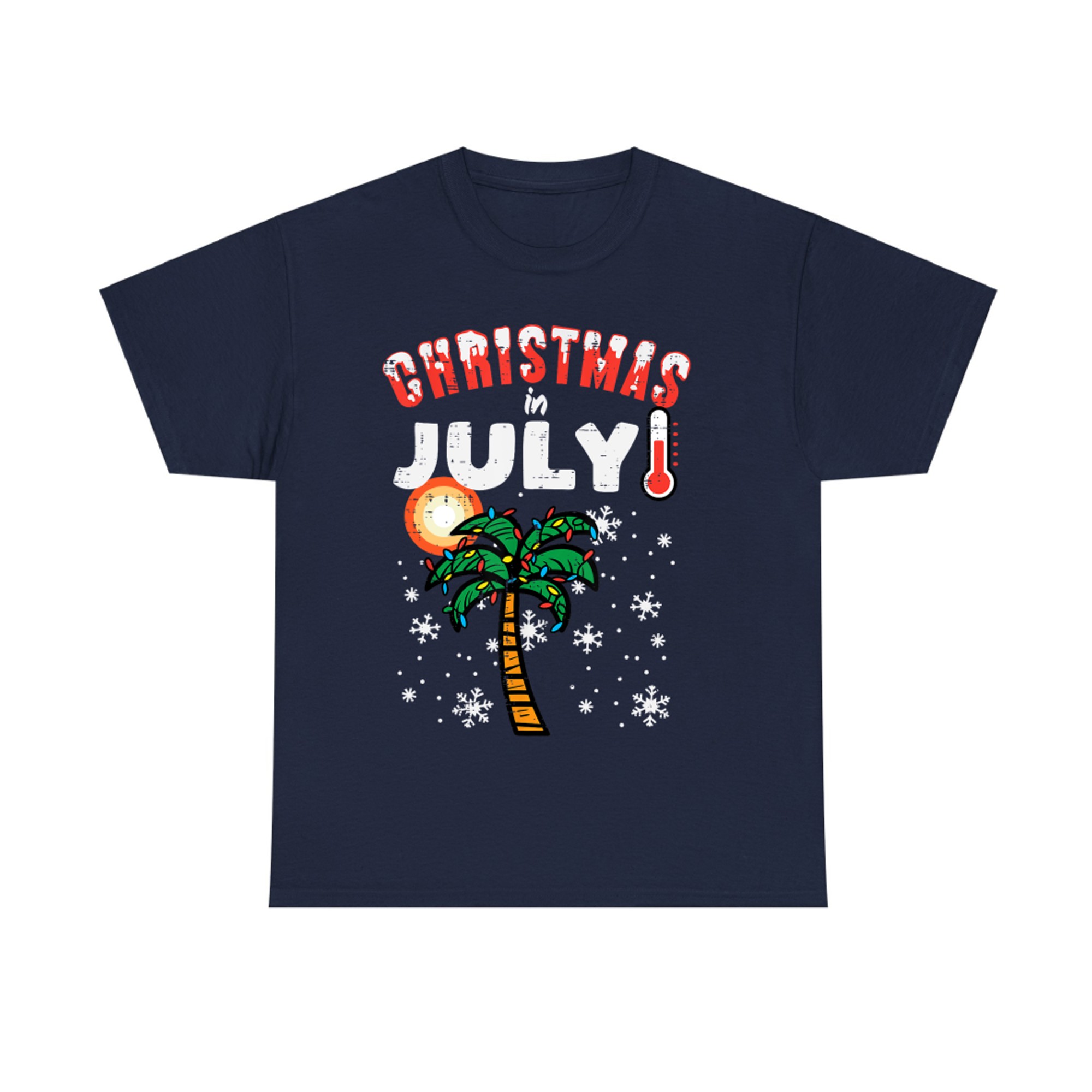 Christmas In July Palm Tree Xmas Beach Summer T-Shirt