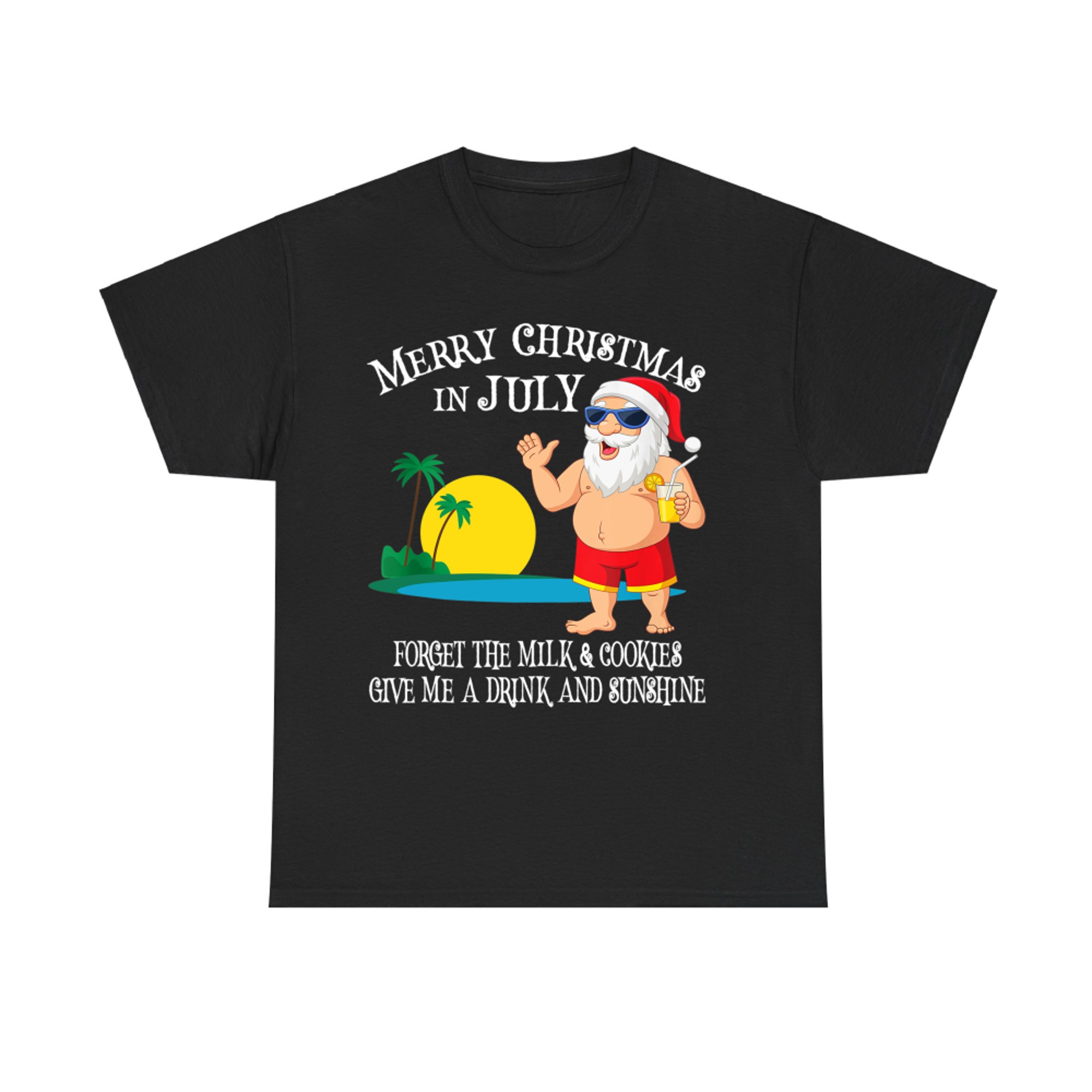 Christmas In July Pool Party Santa Men Women Vacation T-Shirt