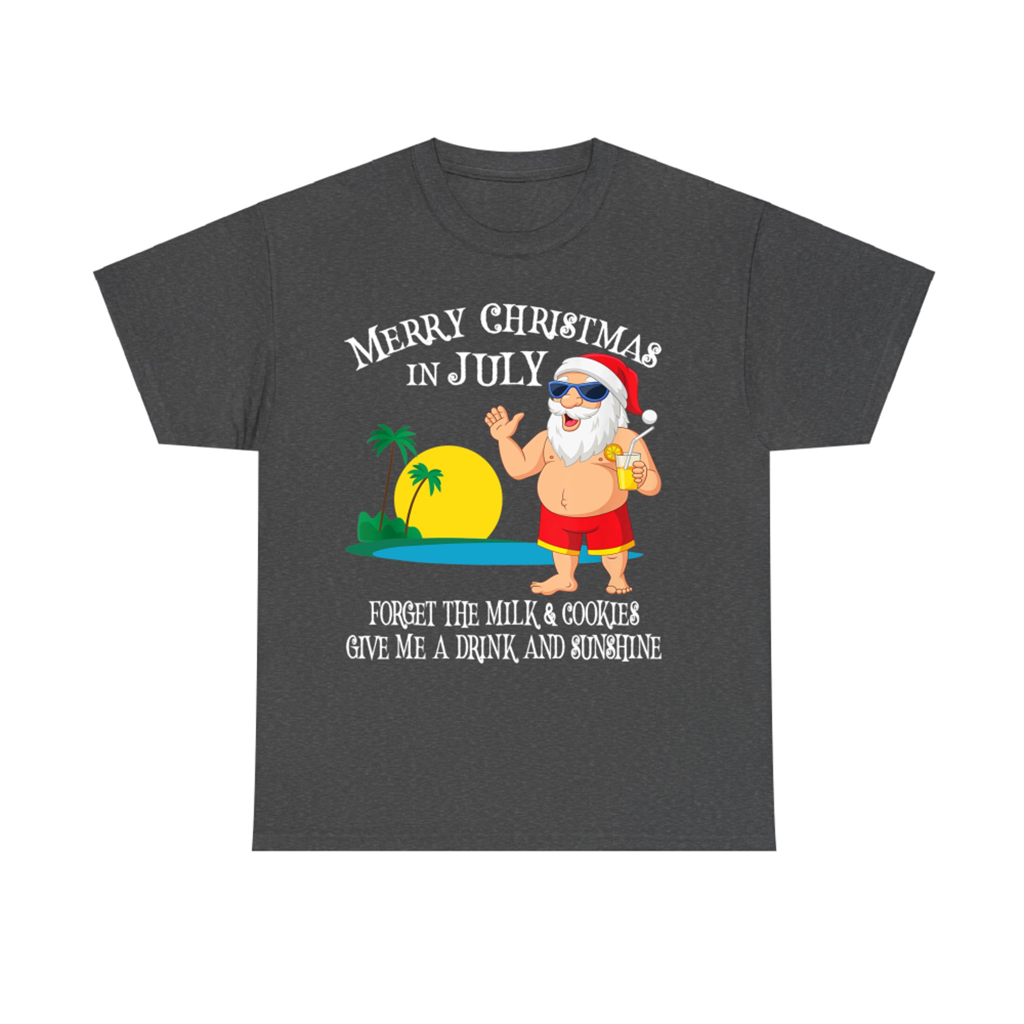 Christmas In July Pool Party Santa Men Women Vacation T-Shirt