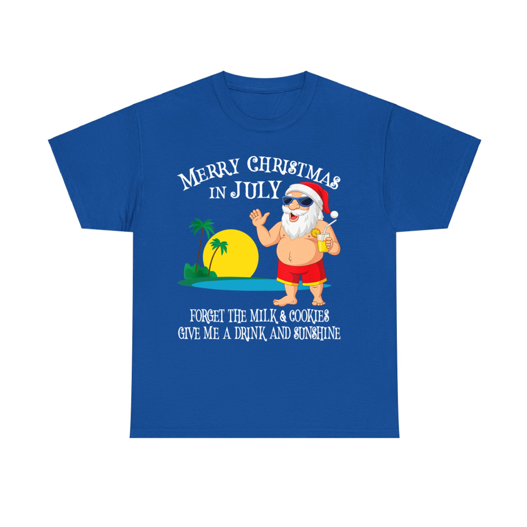 Christmas In July Pool Party Santa Men Women Vacation T-Shirt