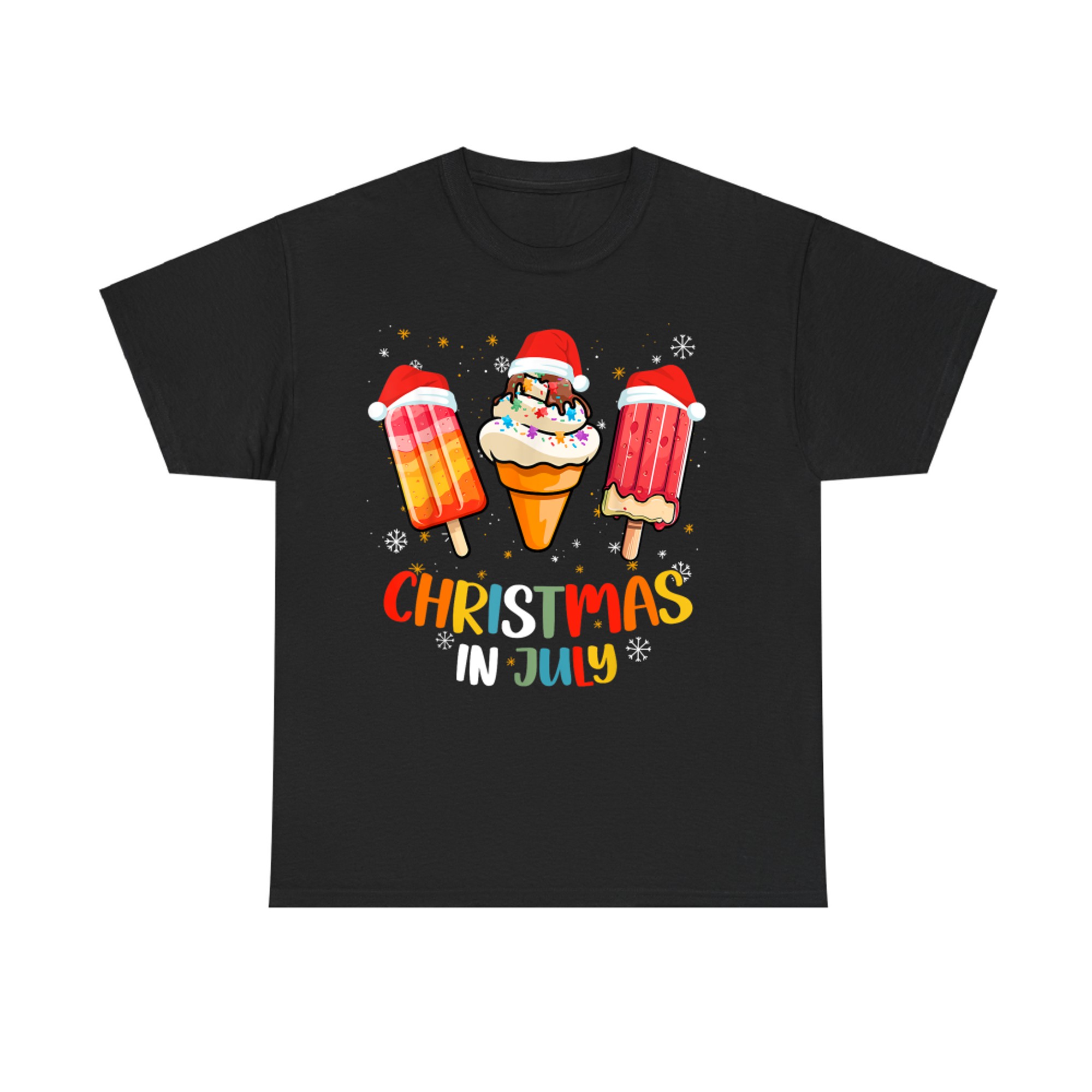 Christmas In July Popsicles Ice Cream T-Shirt