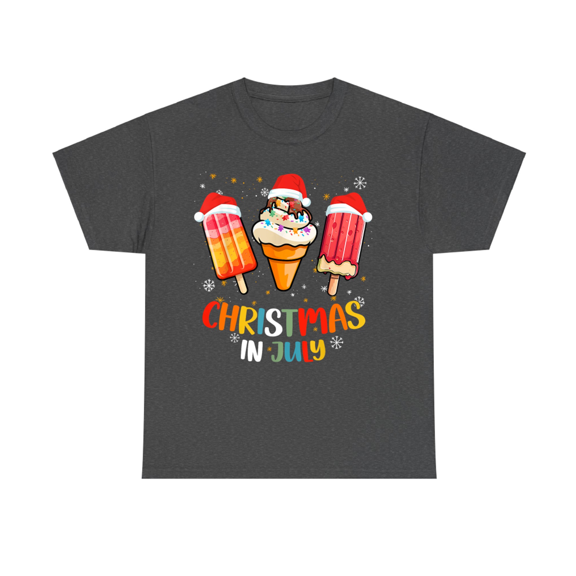 Christmas In July Popsicles Ice Cream T-Shirt
