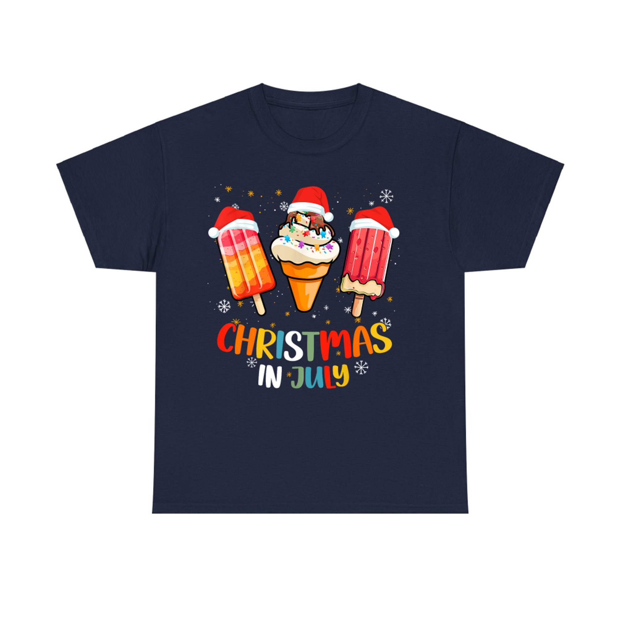 Christmas In July Popsicles Ice Cream T-Shirt