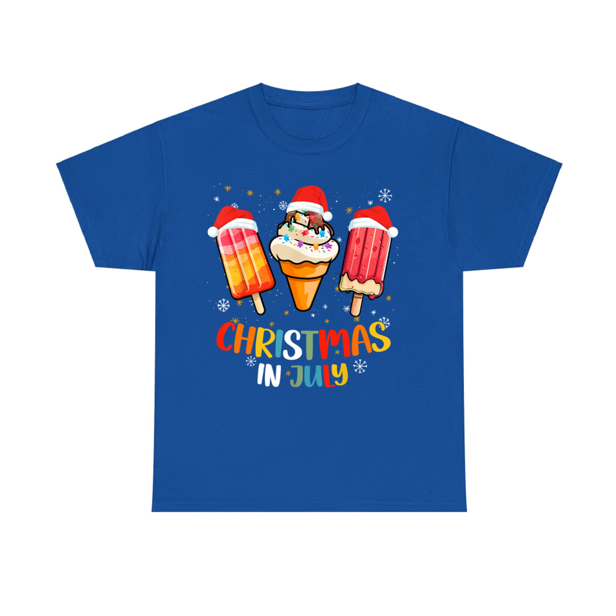 Christmas In July Popsicles Ice Cream T-Shirt