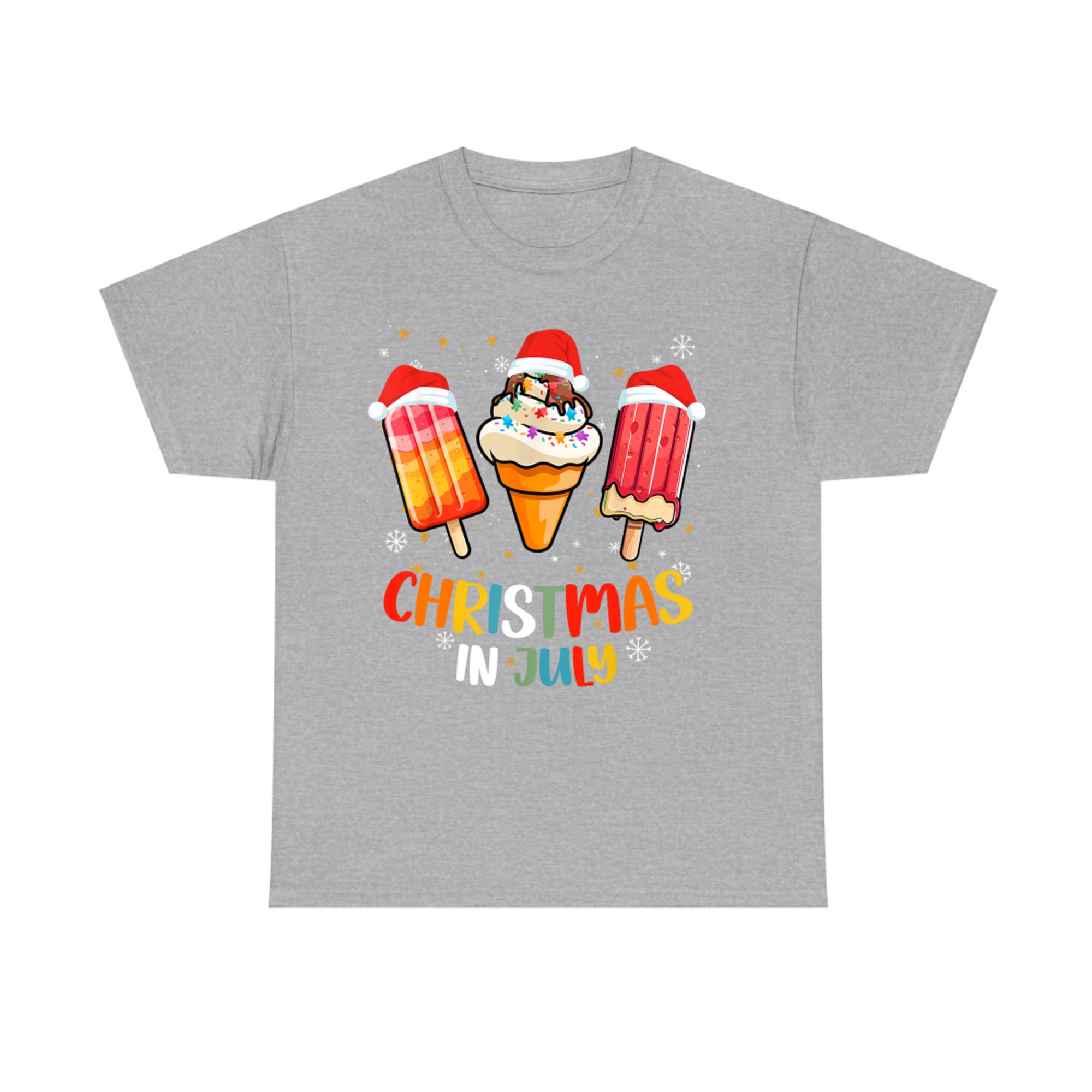 Christmas In July Popsicles Ice Cream T-Shirt