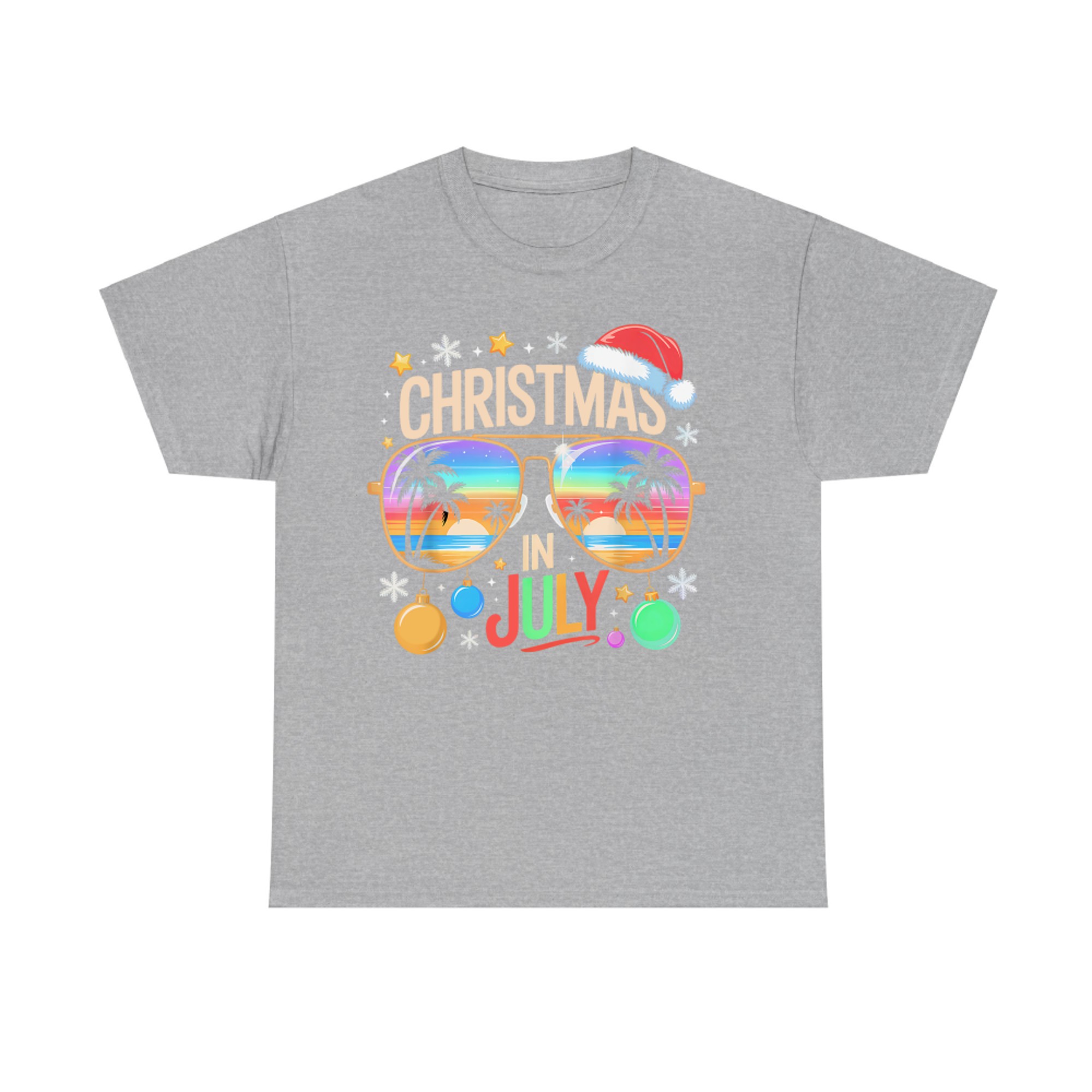 Christmas In July Santa Claus Sunglasses T-Shirt
