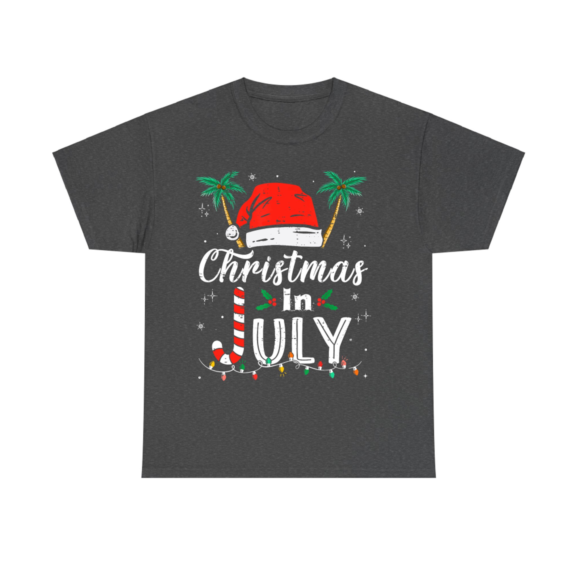 Christmas In July Santa Hat Funny Summer Xmas T-Shirt