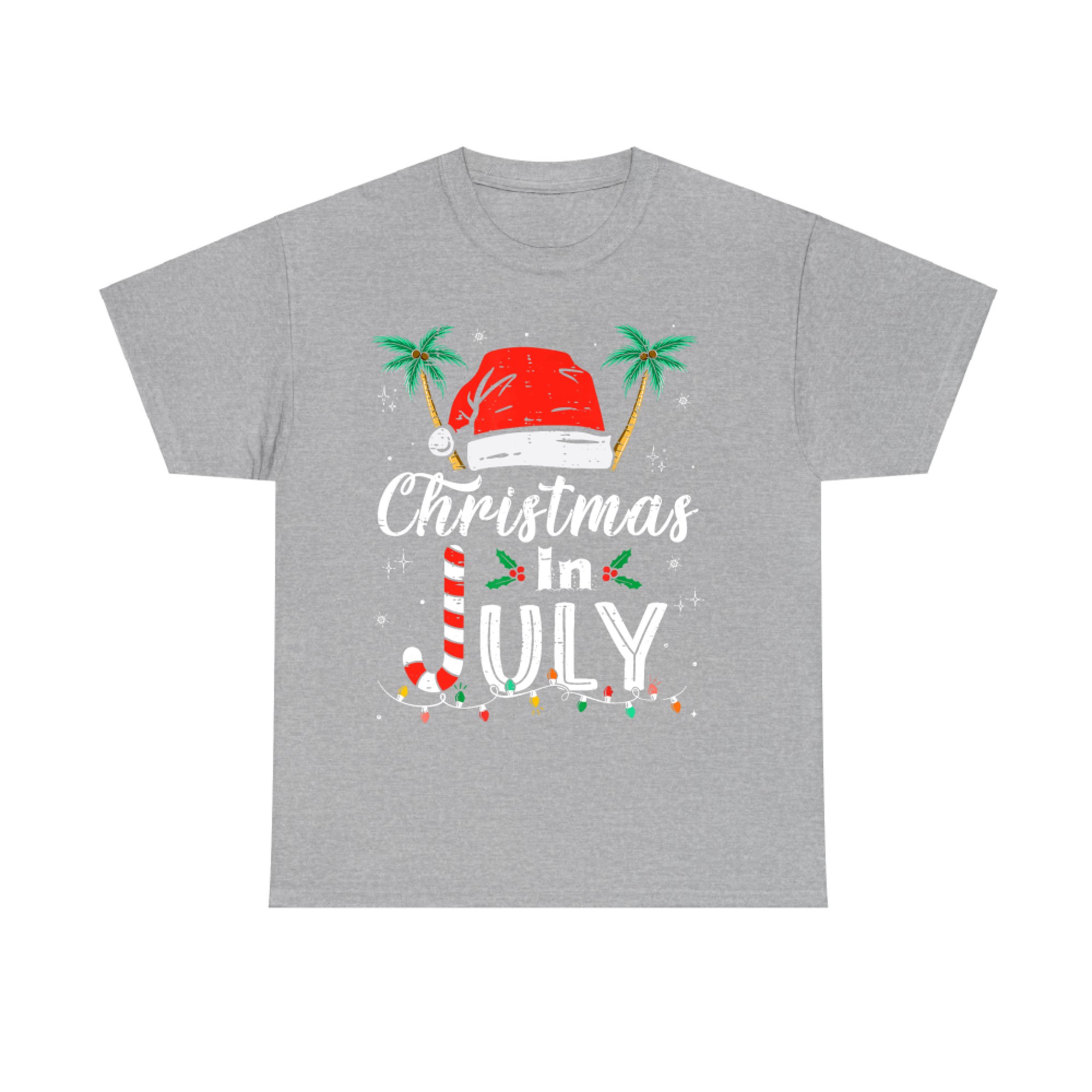 Christmas In July Santa Hat Funny Summer Xmas T-Shirt