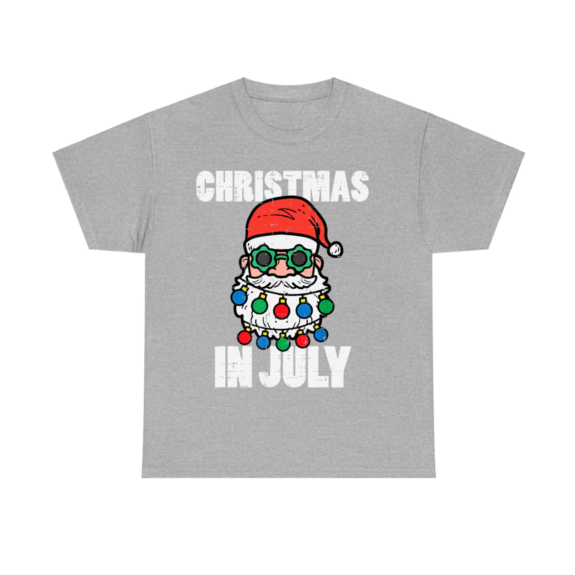 Christmas In July Santa Lights Xmas Summer T-Shirt