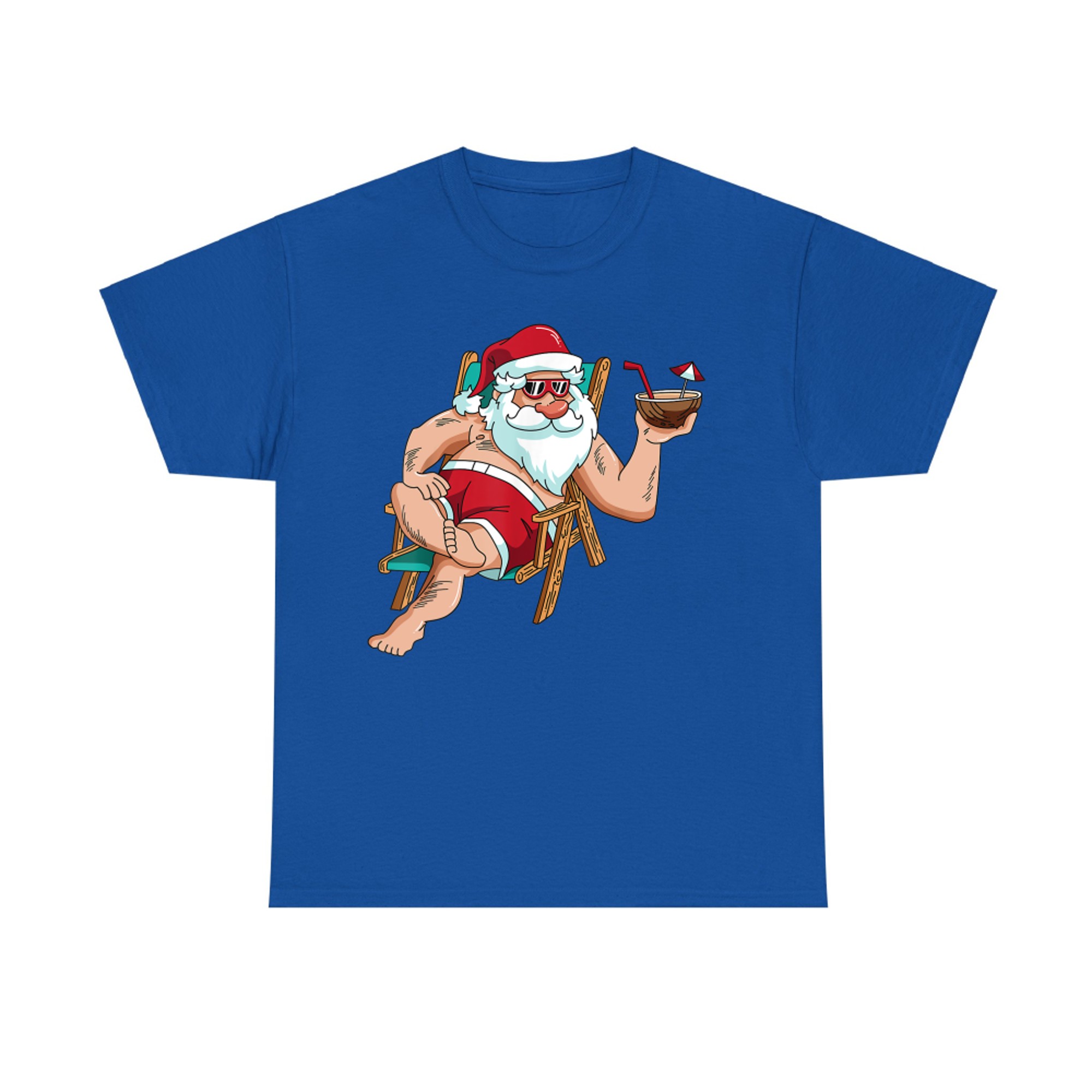 Christmas in July Santa on Beach Independence Day Summer T-Shirt