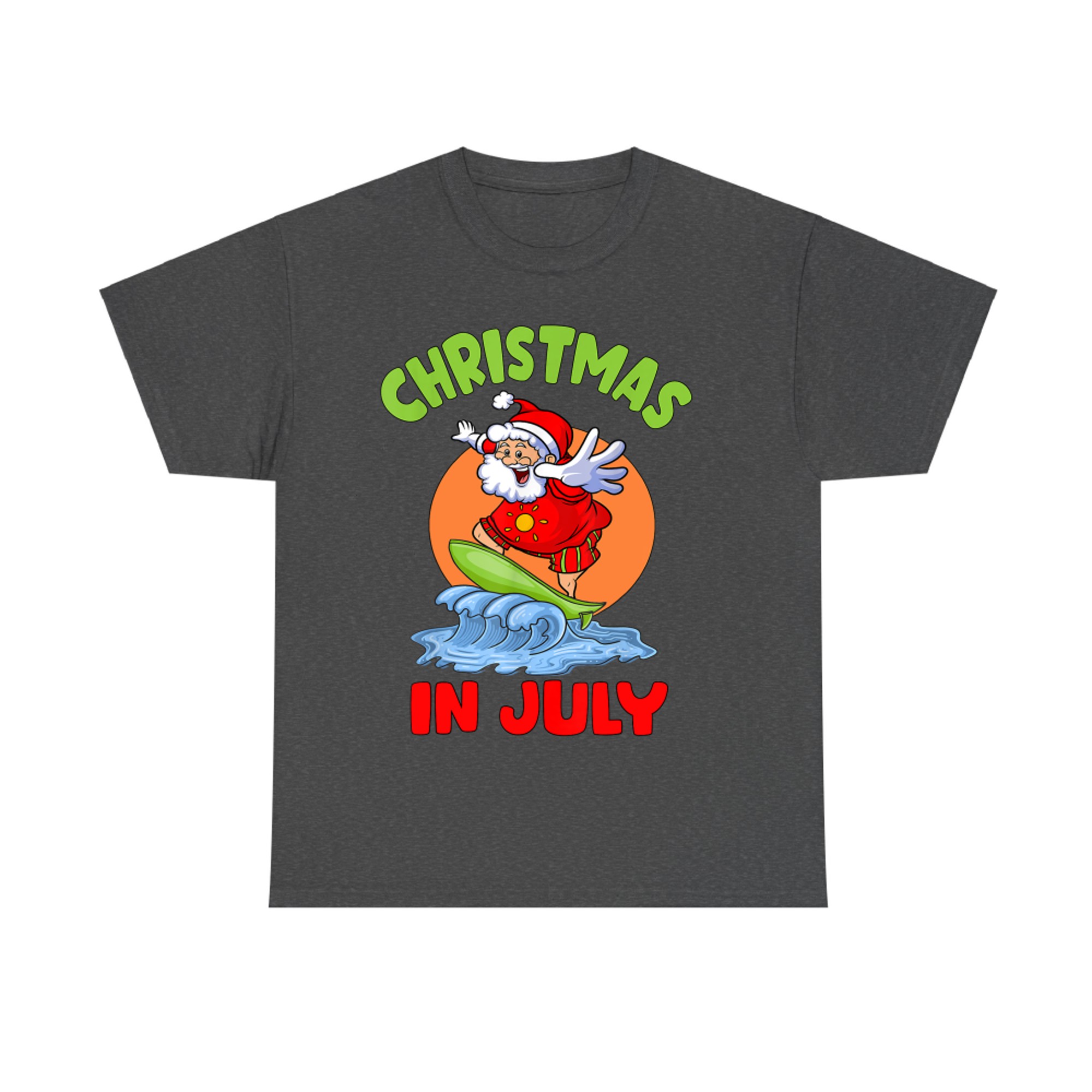 Christmas In July Santa Surfing Kids Toddler Hawaiian Party T-Shirt