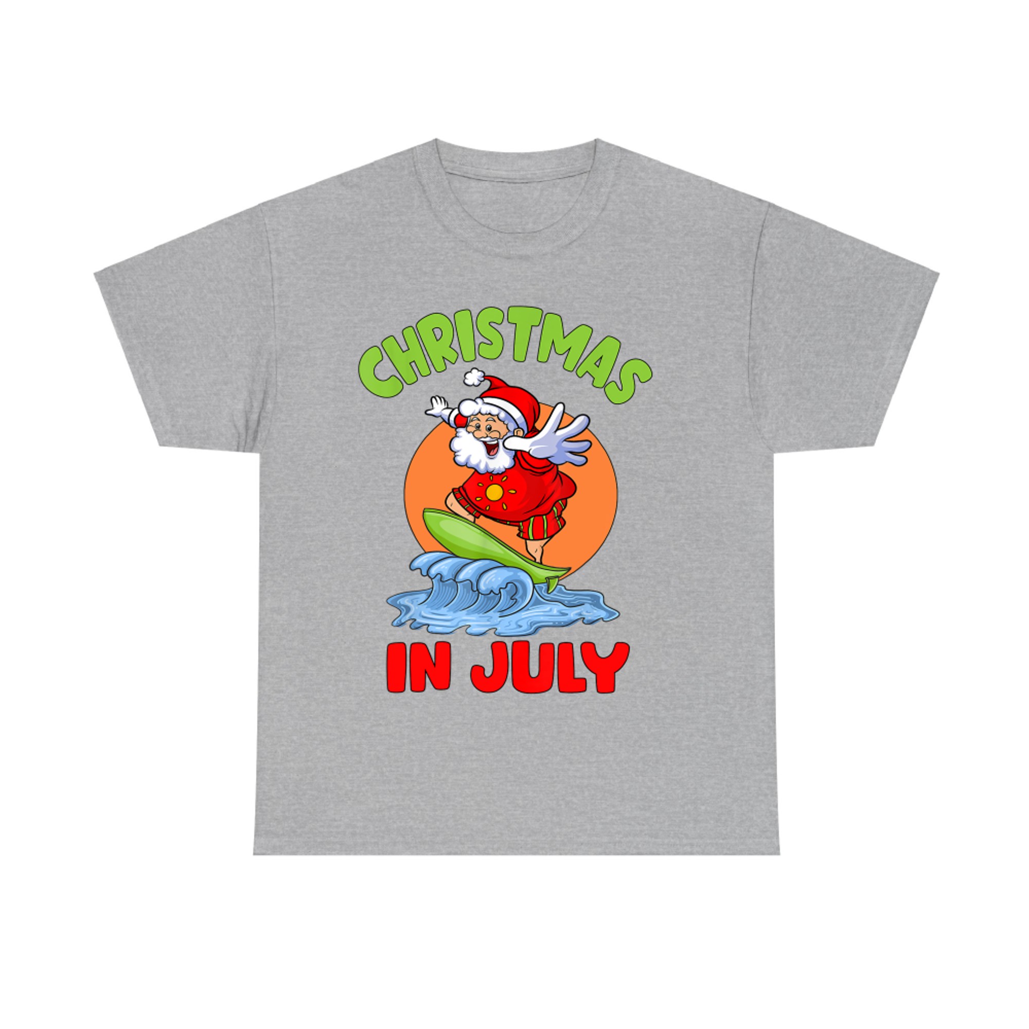 Christmas In July Santa Surfing Kids Toddler Hawaiian Party T-Shirt