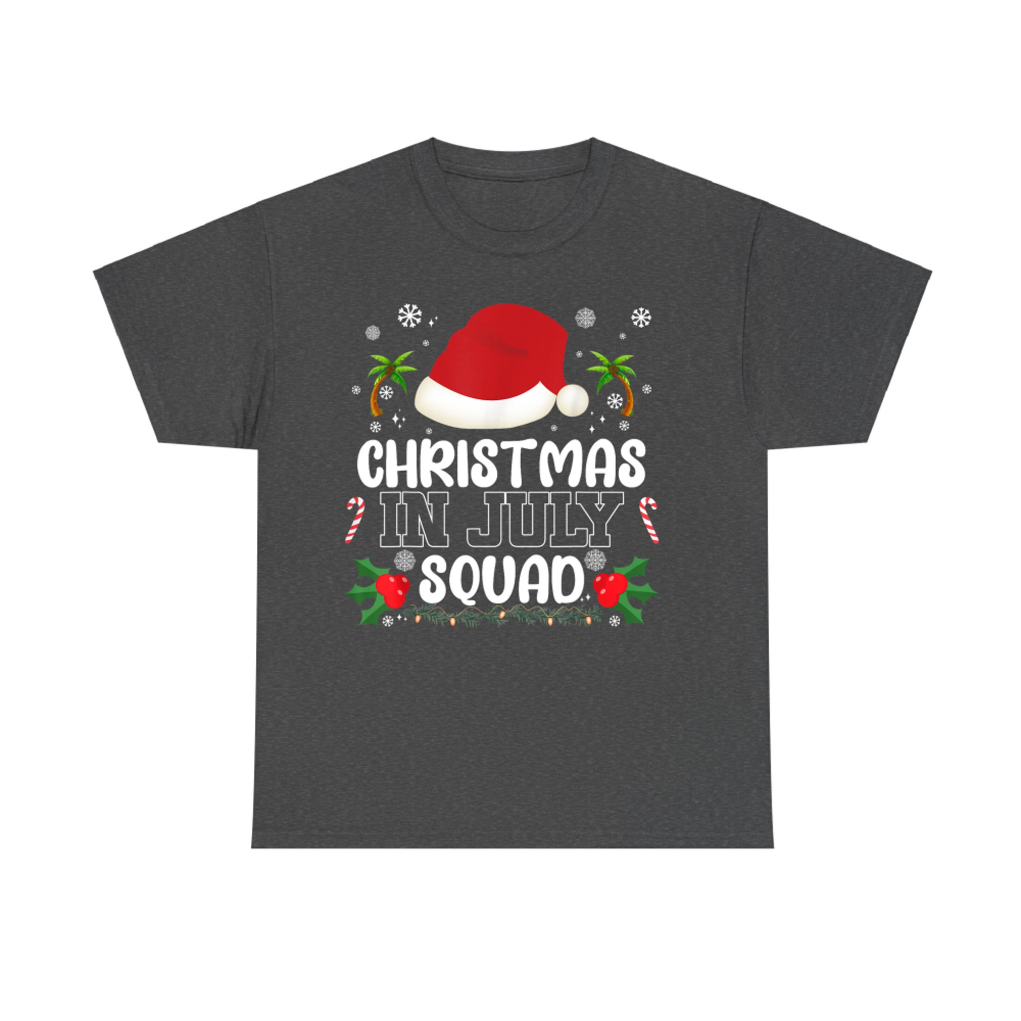 Christmas In July Squad Funny Vacation Xmas Santa Summer T-Shirt