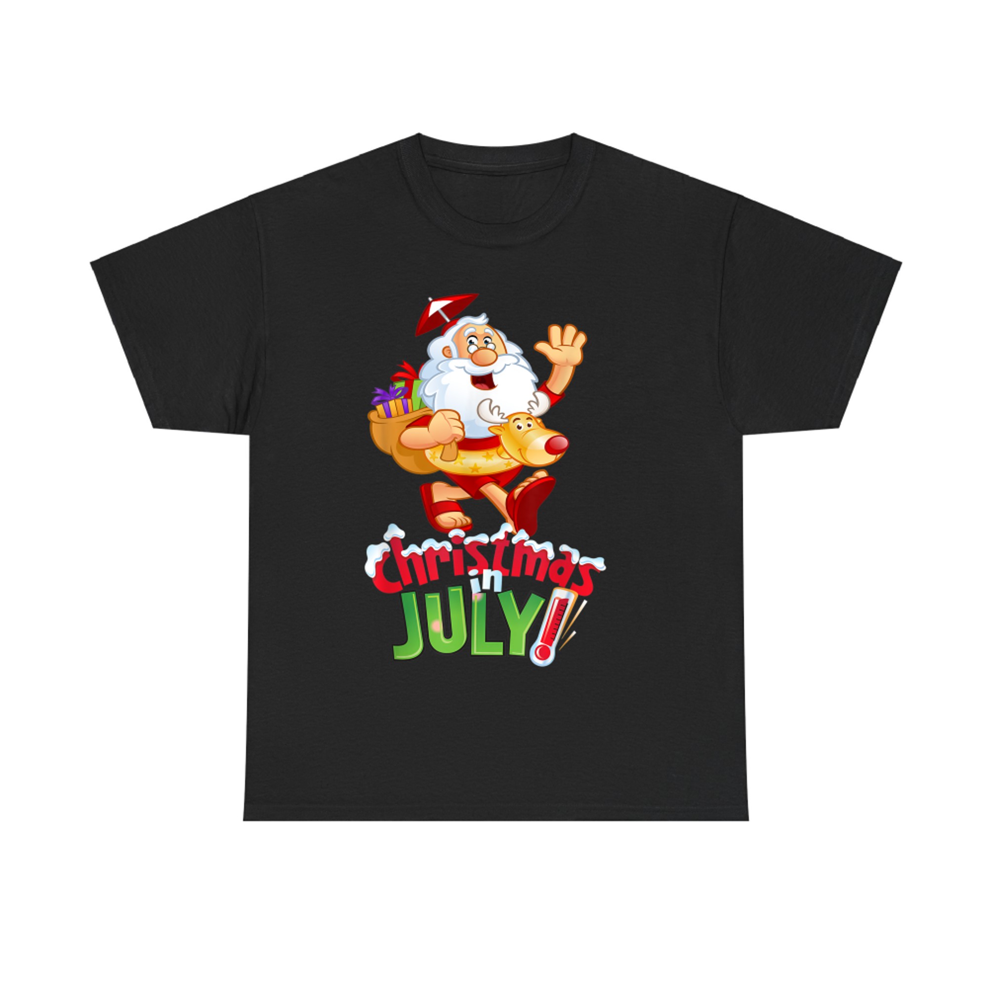 Funny Christmas in July Summer Reindeer Float Xmas T-Shirt