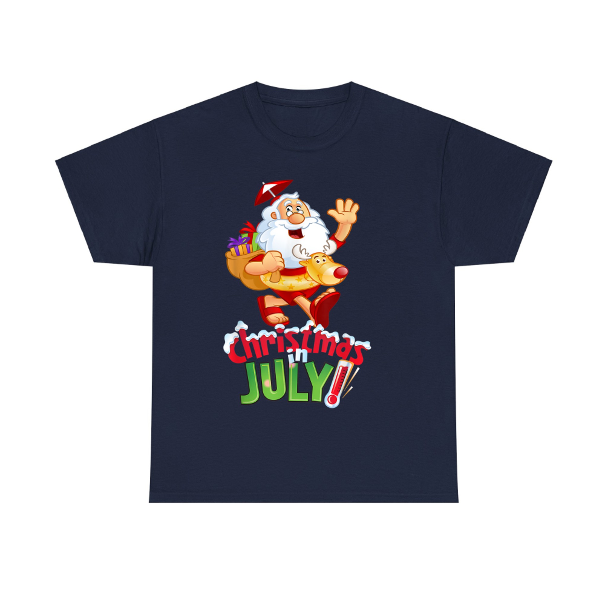 Funny Christmas in July Summer Reindeer Float Xmas T-Shirt