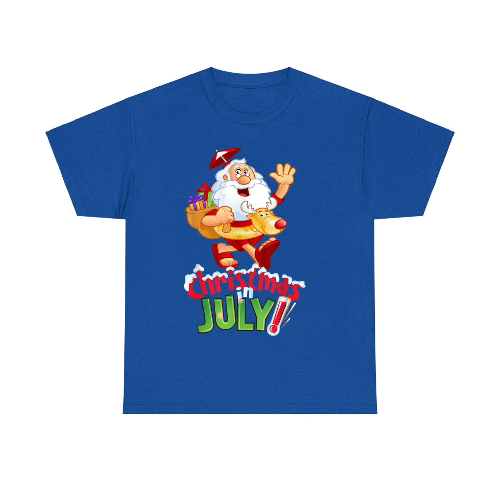 Funny Christmas in July Summer Reindeer Float Xmas T-Shirt