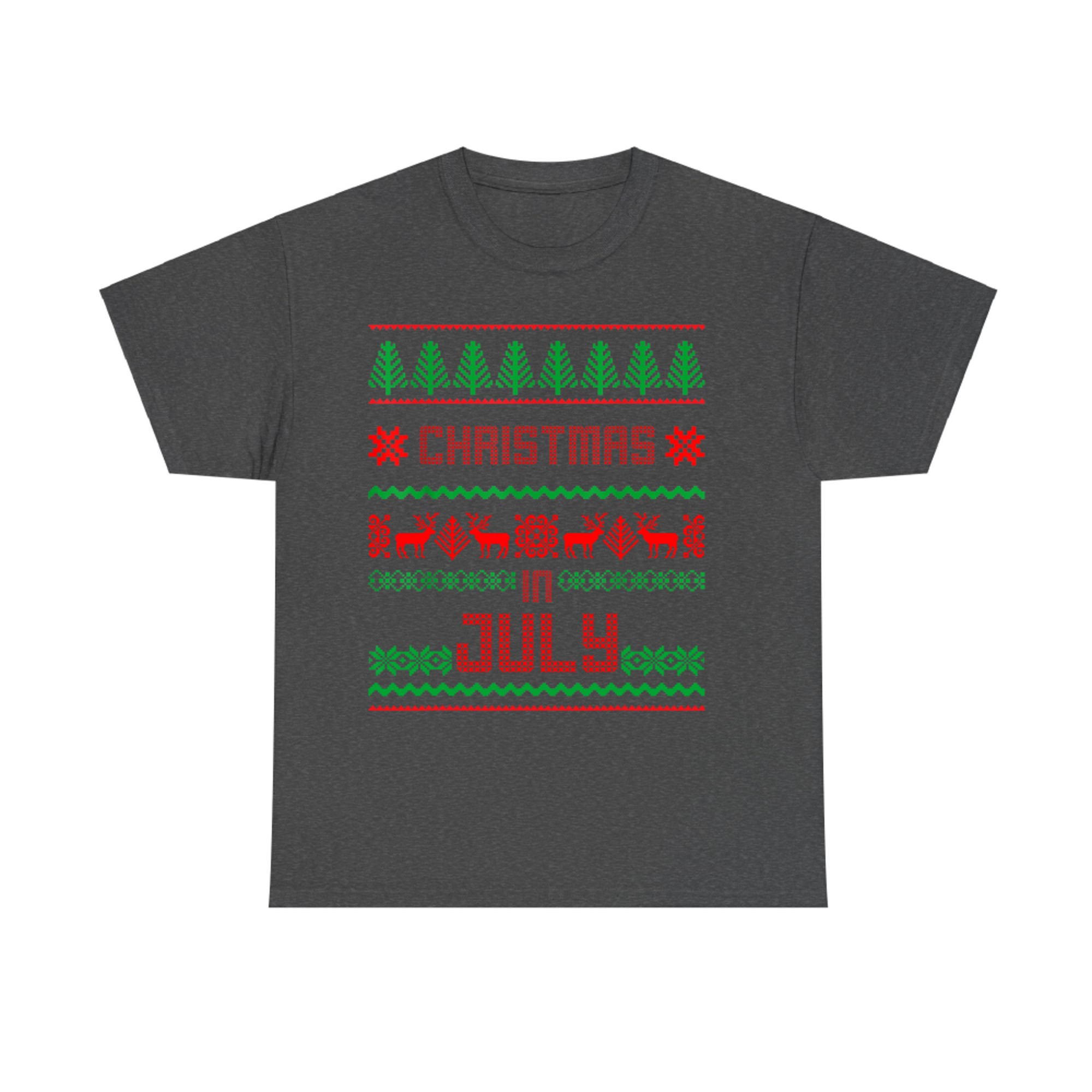 Funny Christmas in July Summer Ugly Sweater Santa Xmas T-Shirt